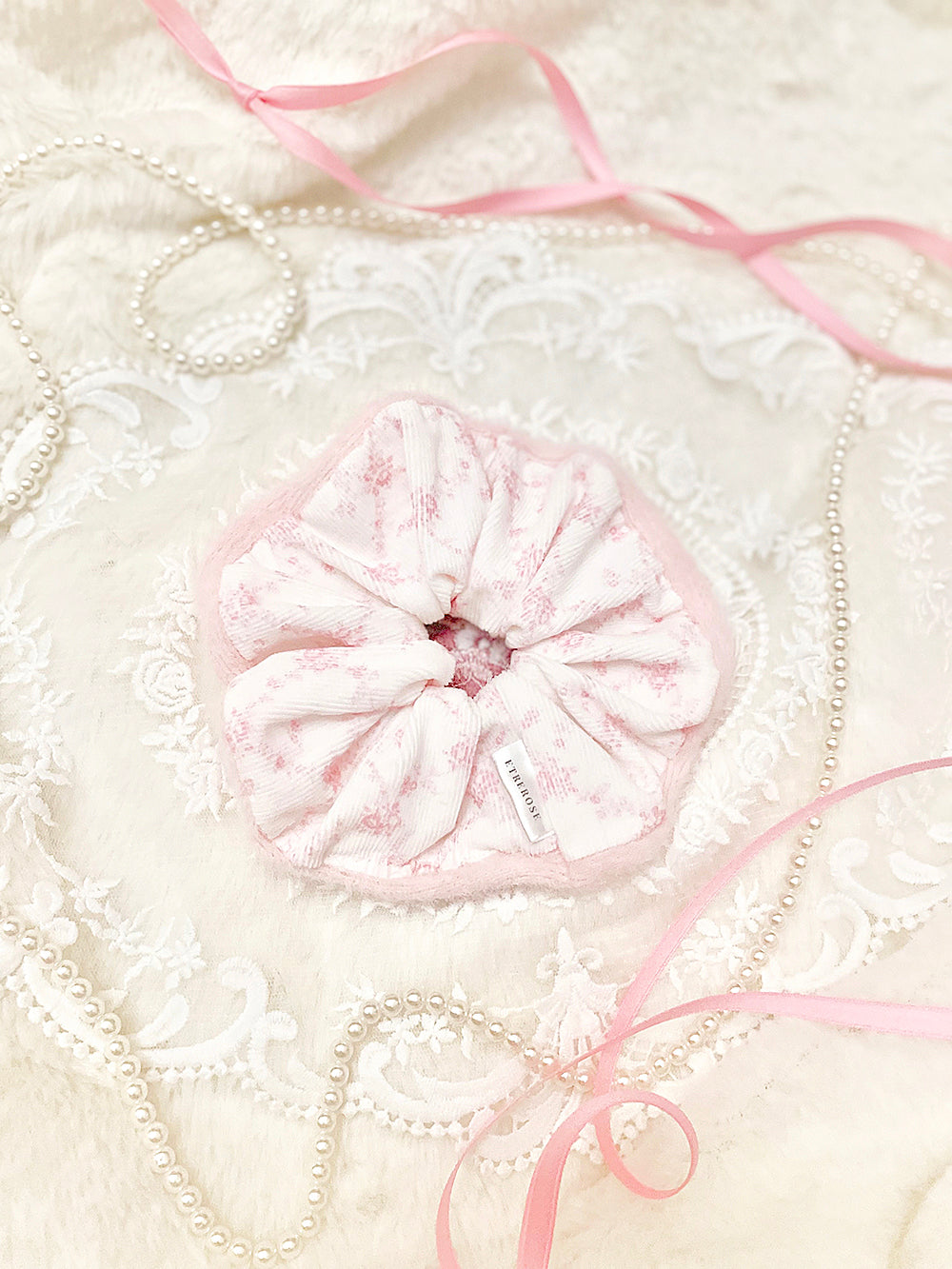 Mokoring Angora Corduroy Scrunchie (2color)