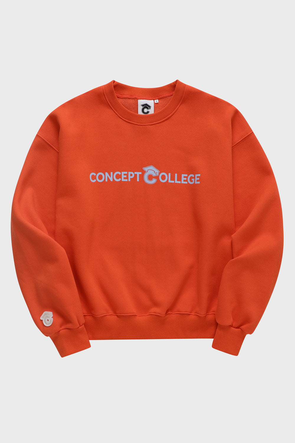 ベーシックラインロゴスウェットシャツ・オレンジ［ユニセックス］/ Basic Line Logo Unisex Orange Sweat Shirt