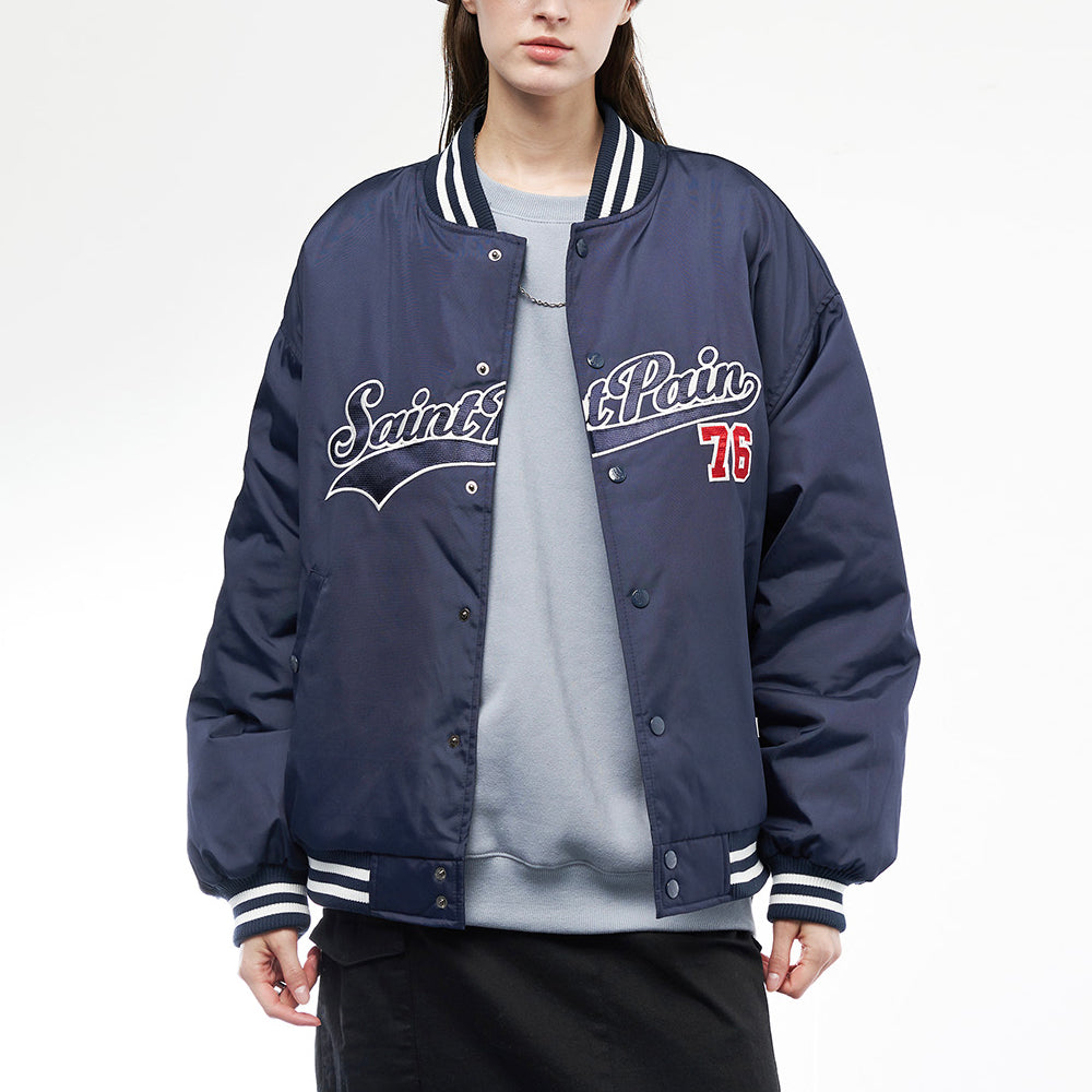 SP TEAM LOGO STADIUM JACKET-NAVY