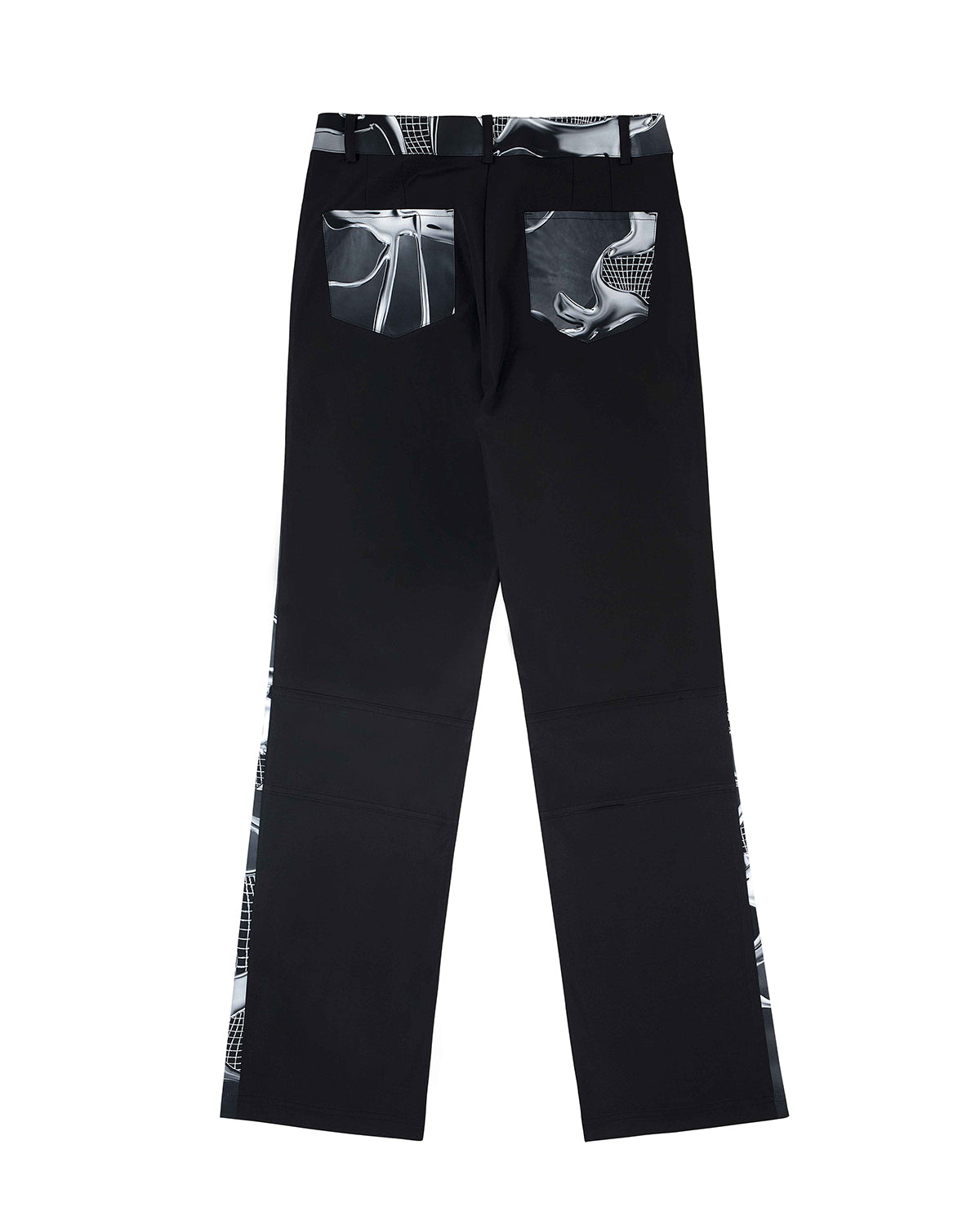 Grid Graphic Trousers _ Black