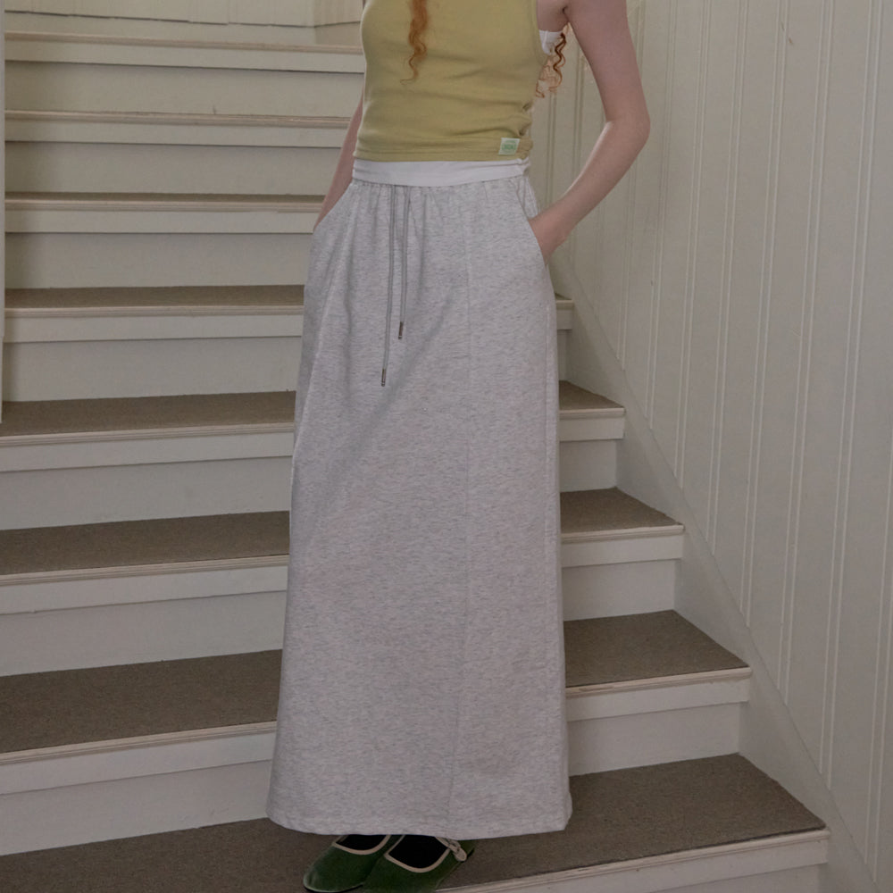 Usual Beige Long Skirt