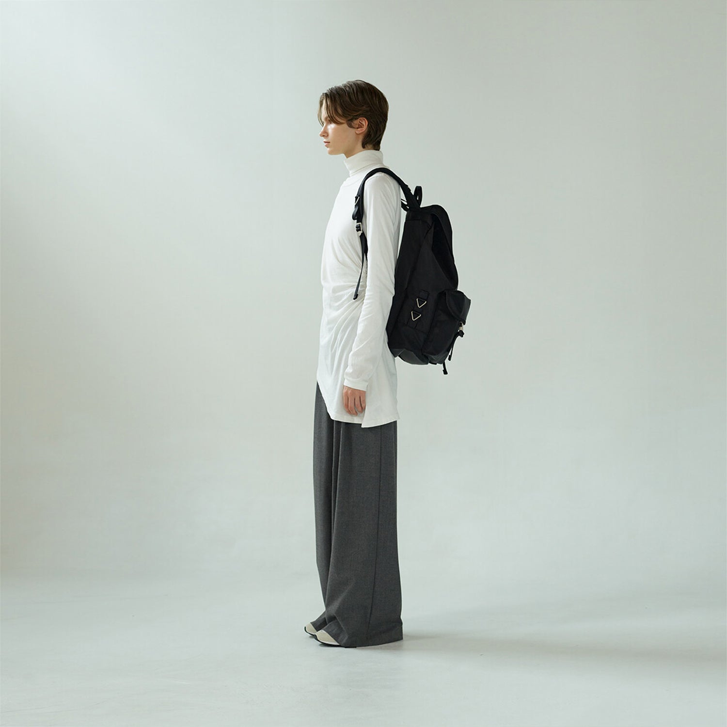 [After Pray Edition] 2-Pocket Nylon Cargo Rucksack (Black&Nickel)