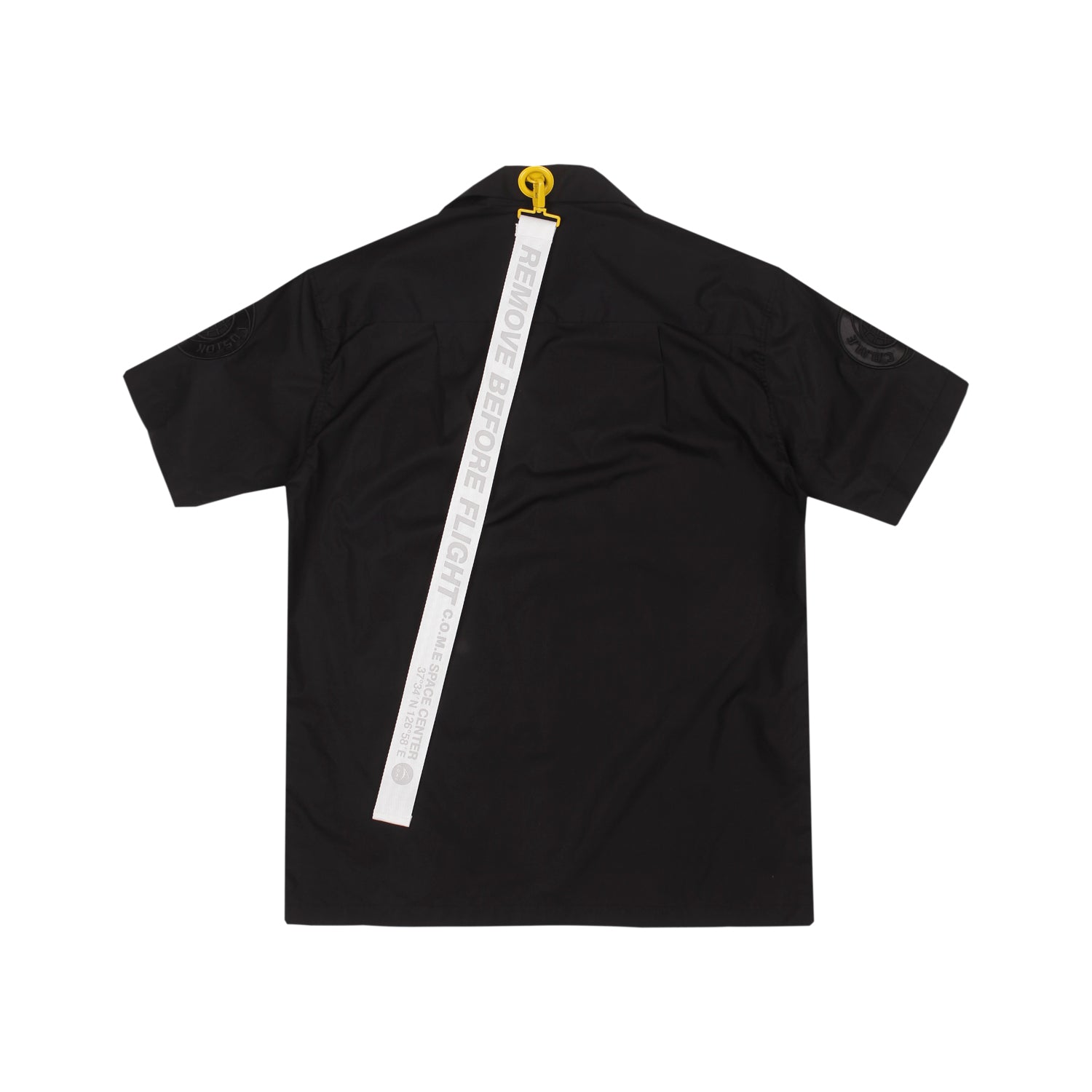 [UNISEX] Mission Patch Bowling Shirt (BLACK)