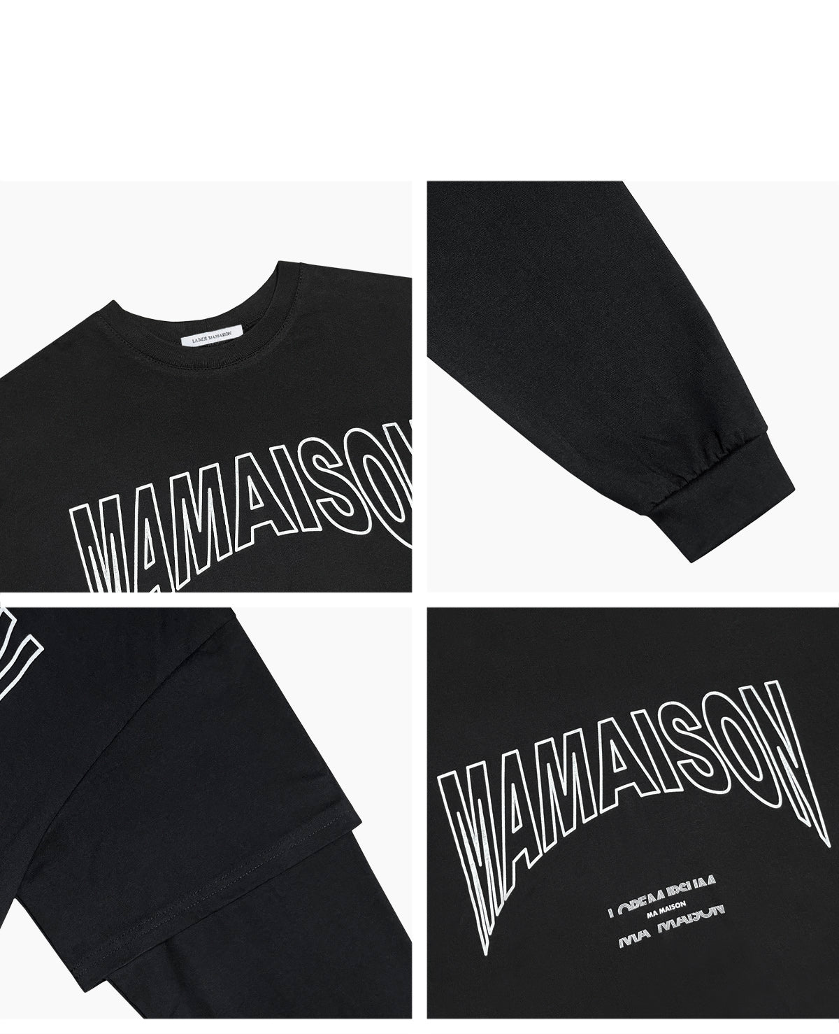 DOUBLE SLEEVE T BLACK