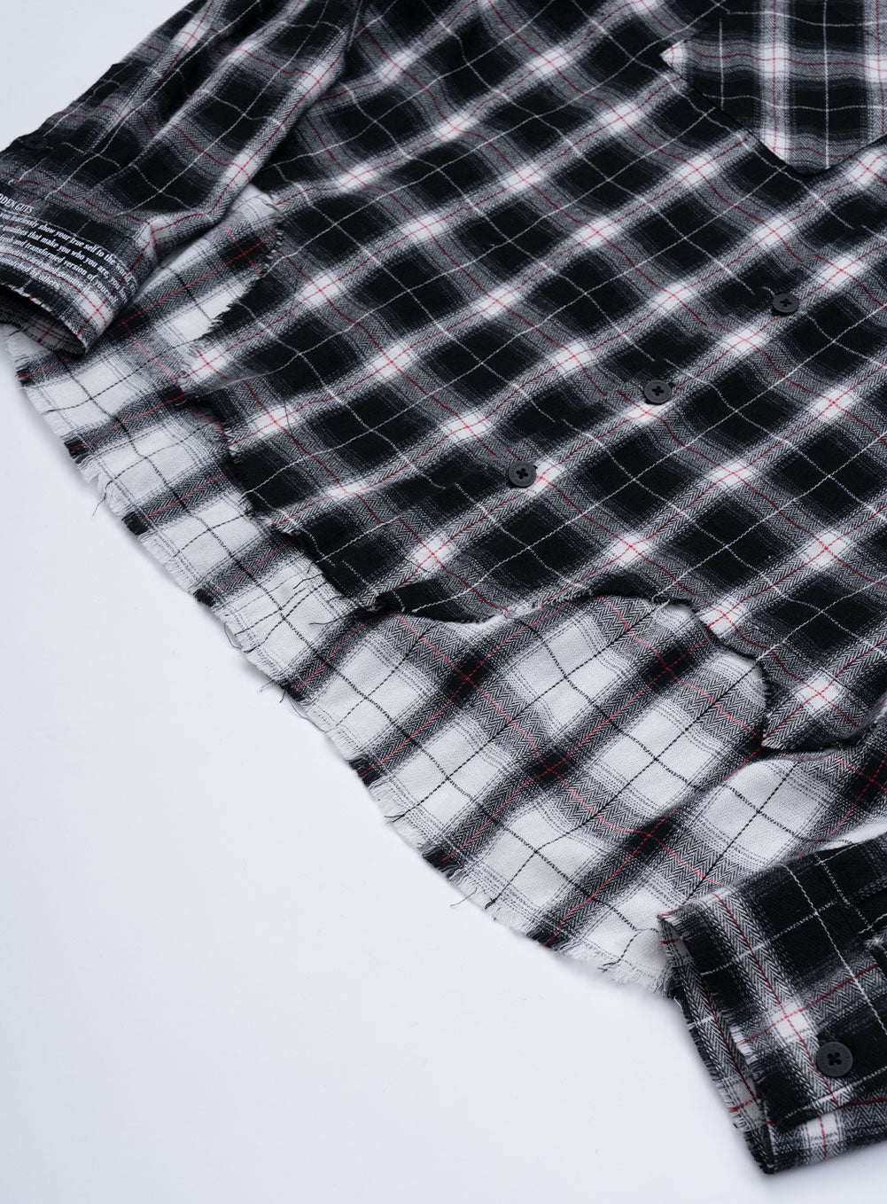 BBD No Sympathy Layered Check Shirt (Black)