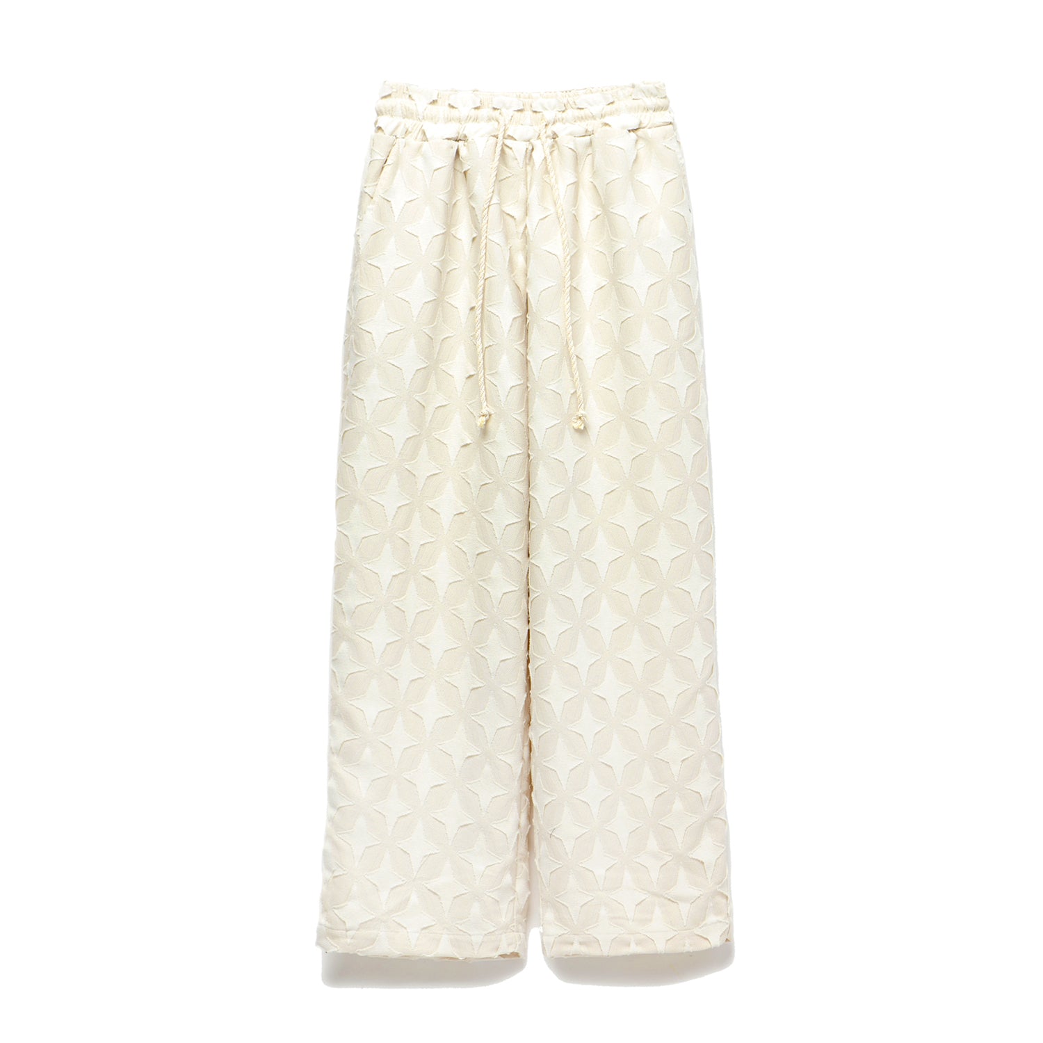 STAR JACQUARD BANDING PANTS_ECRU