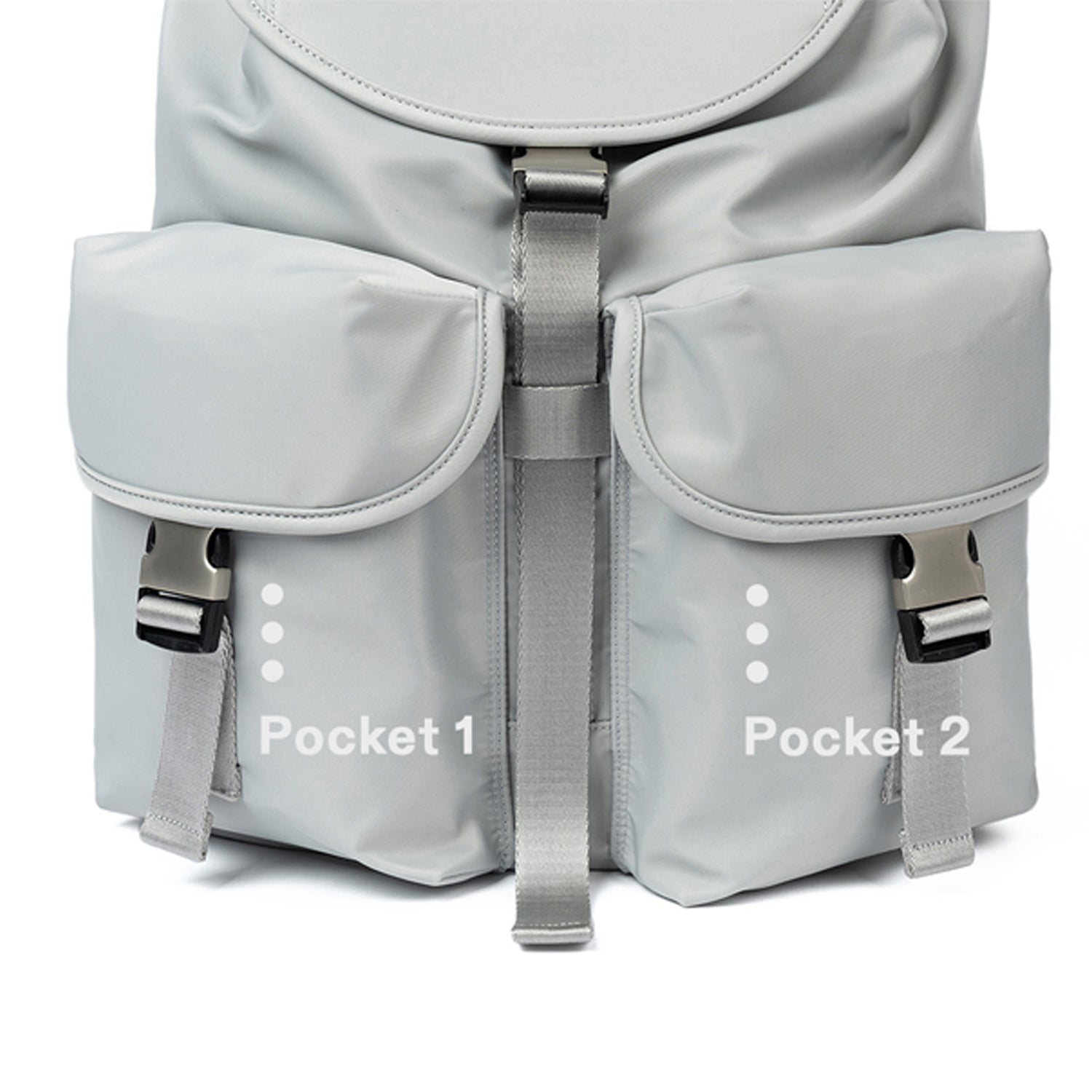 [After Pray Edition] 2-Pocket Nylon Cargo Rucksack (Silver)