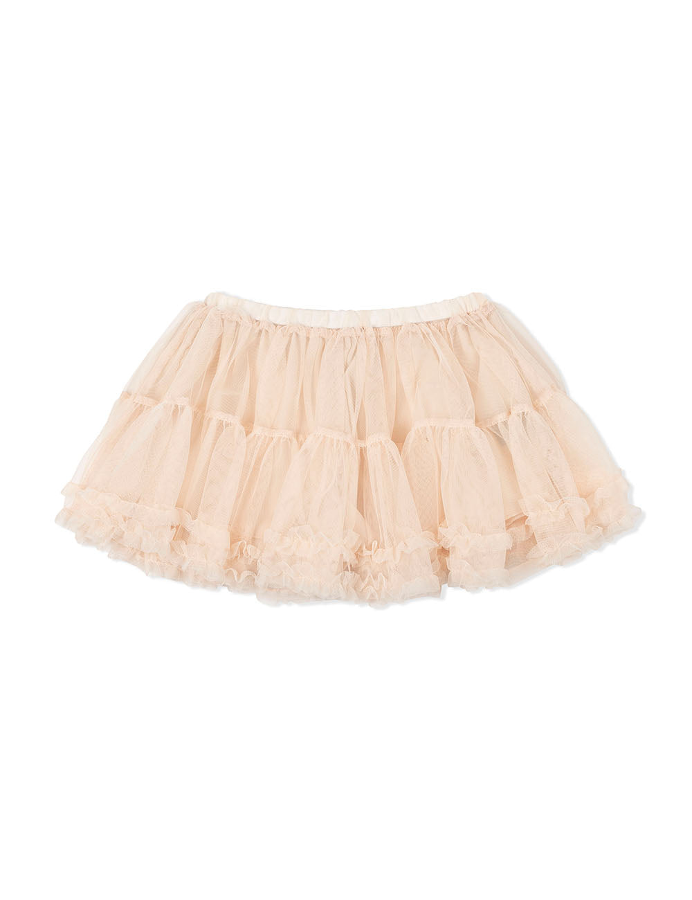 MESH FRILL CANCAN SKIRT(PEACH)