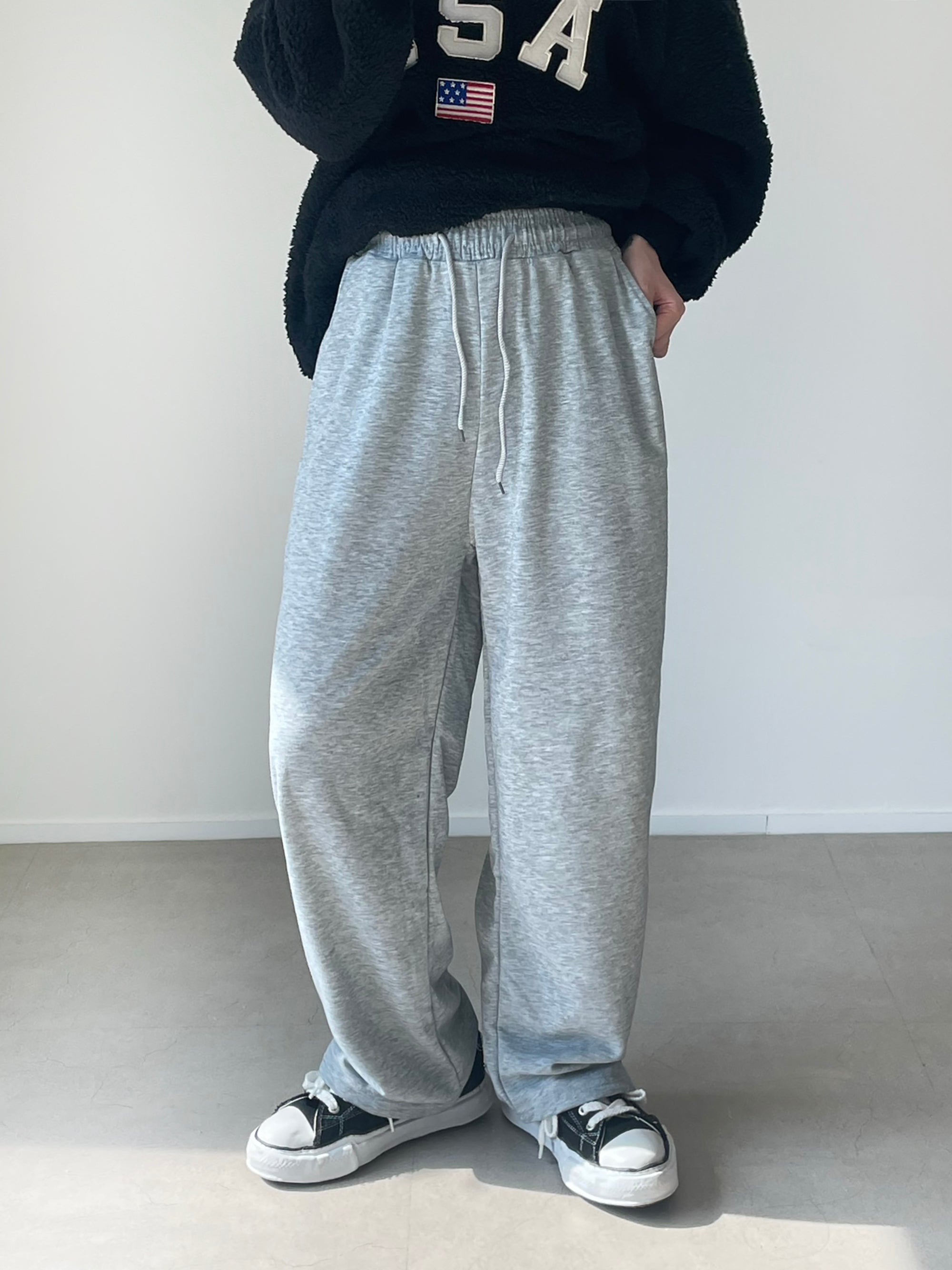 W cotton sweat pants