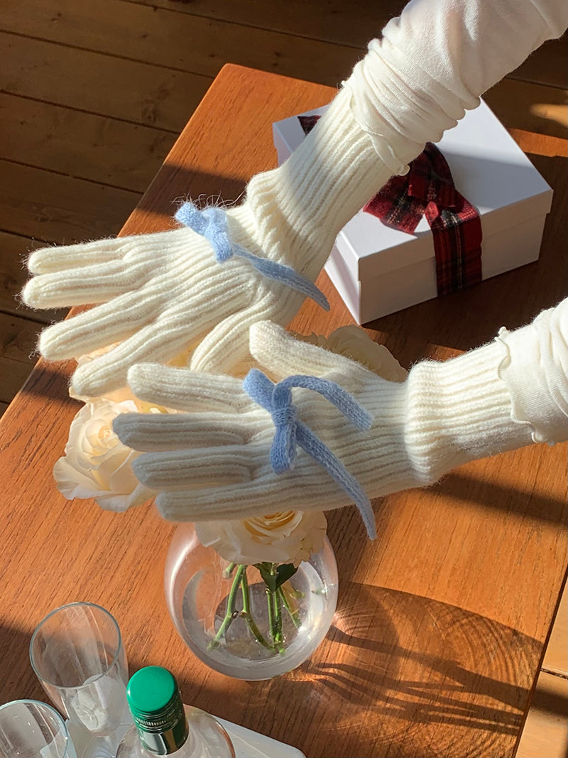 lovely ribbon gloves (4color)