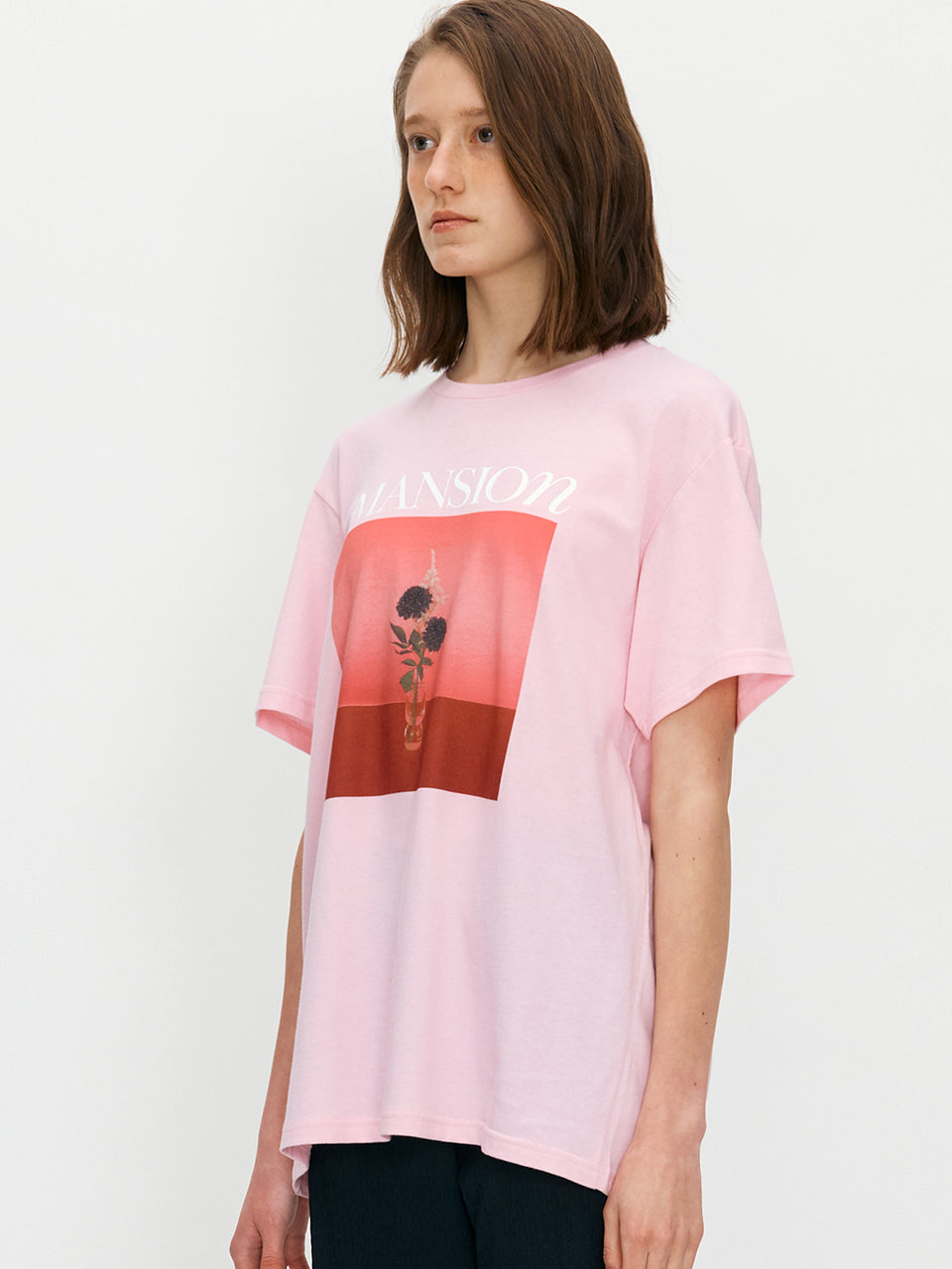 Vase printed tee - Pale pink