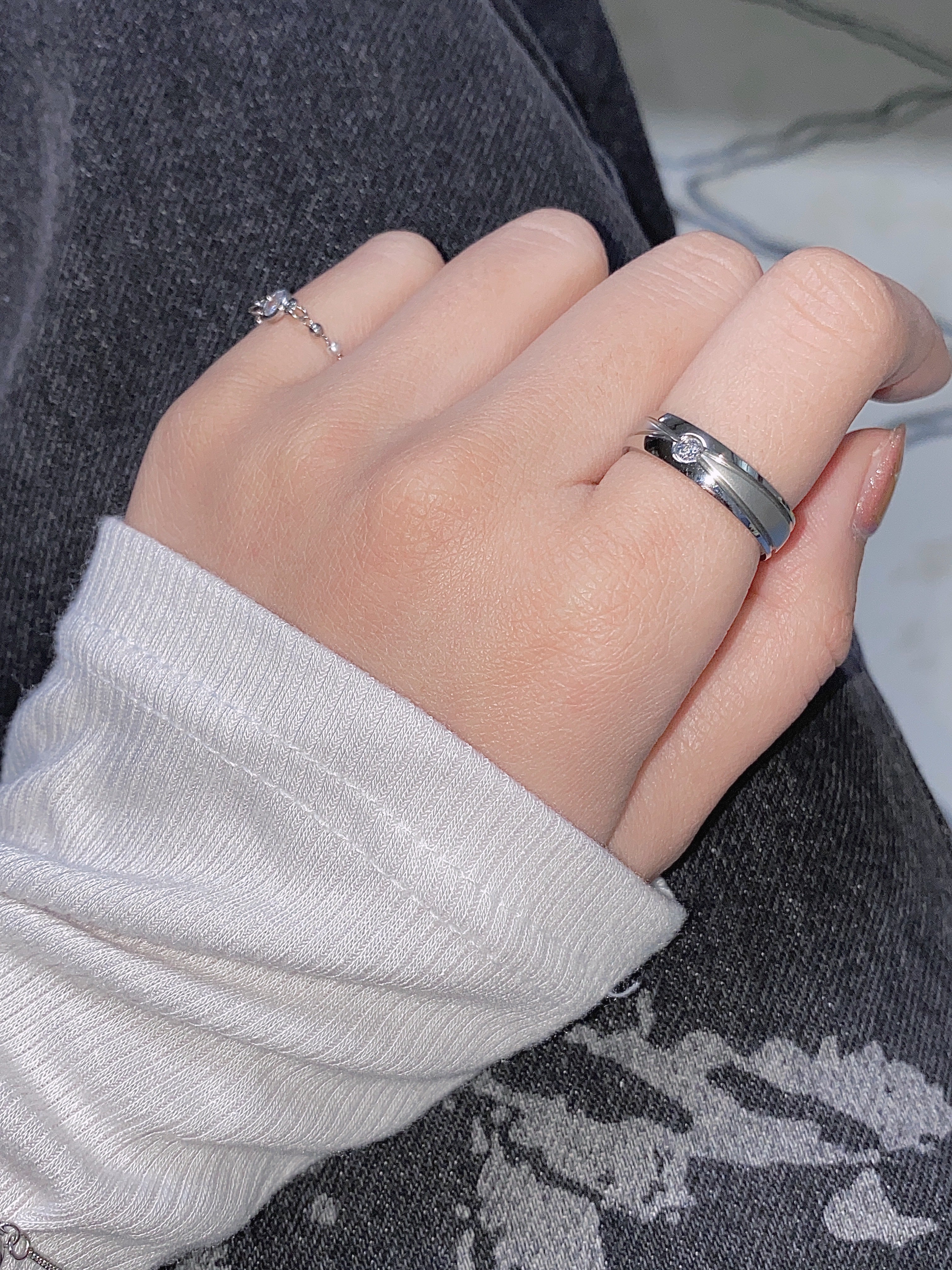  Milky Way Matte Cubic Ring