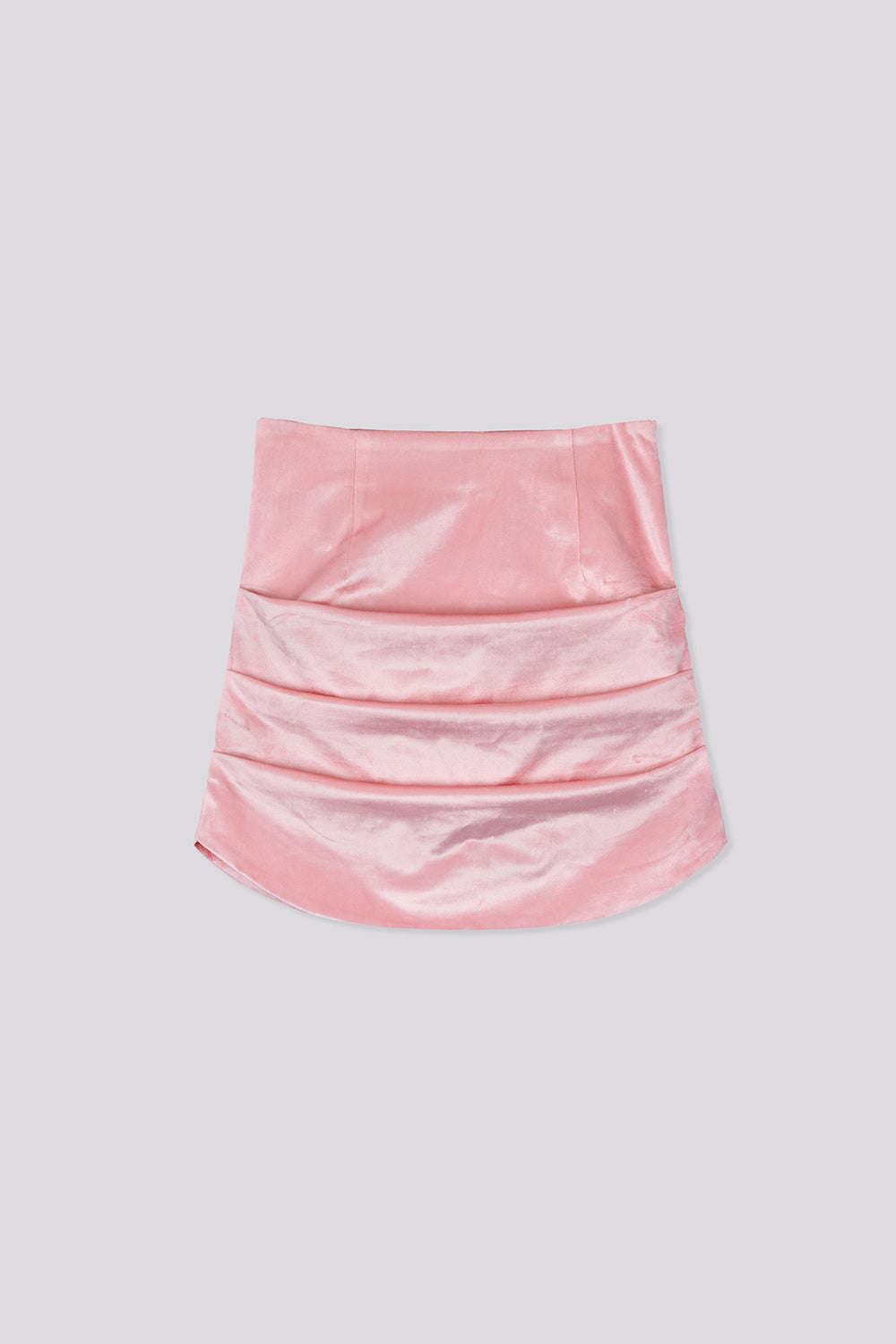 Velvet Draping Skirt Pink