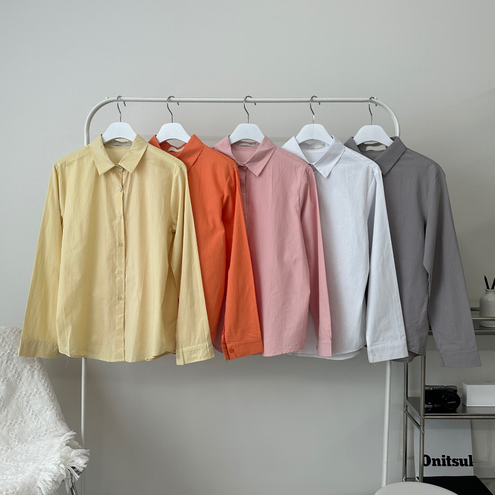 Cotton Basic Long Sleeved Shirt