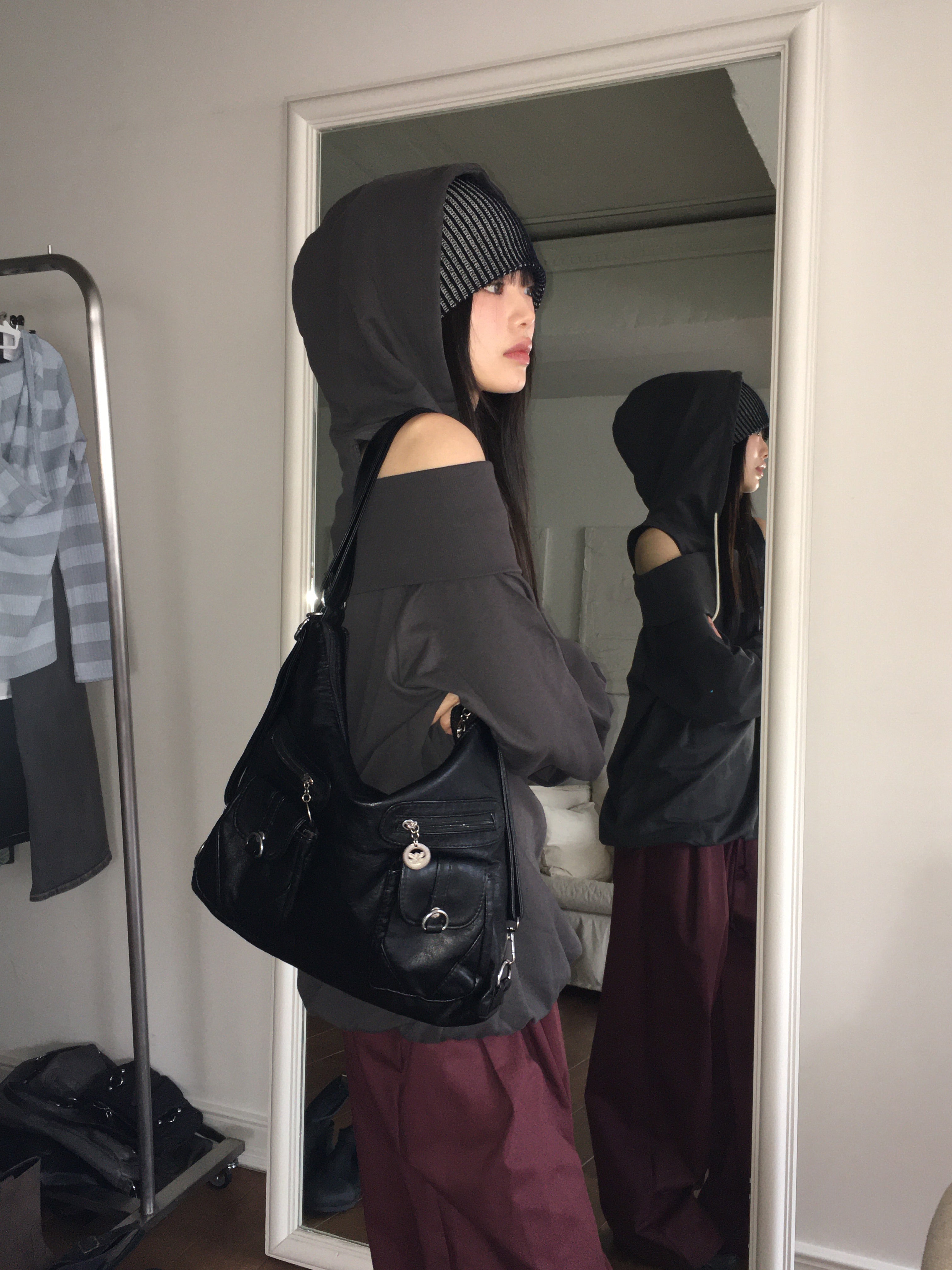 Kushal Vintage Leather Two-Pocket Two-Way Backpack Shoulder Bag