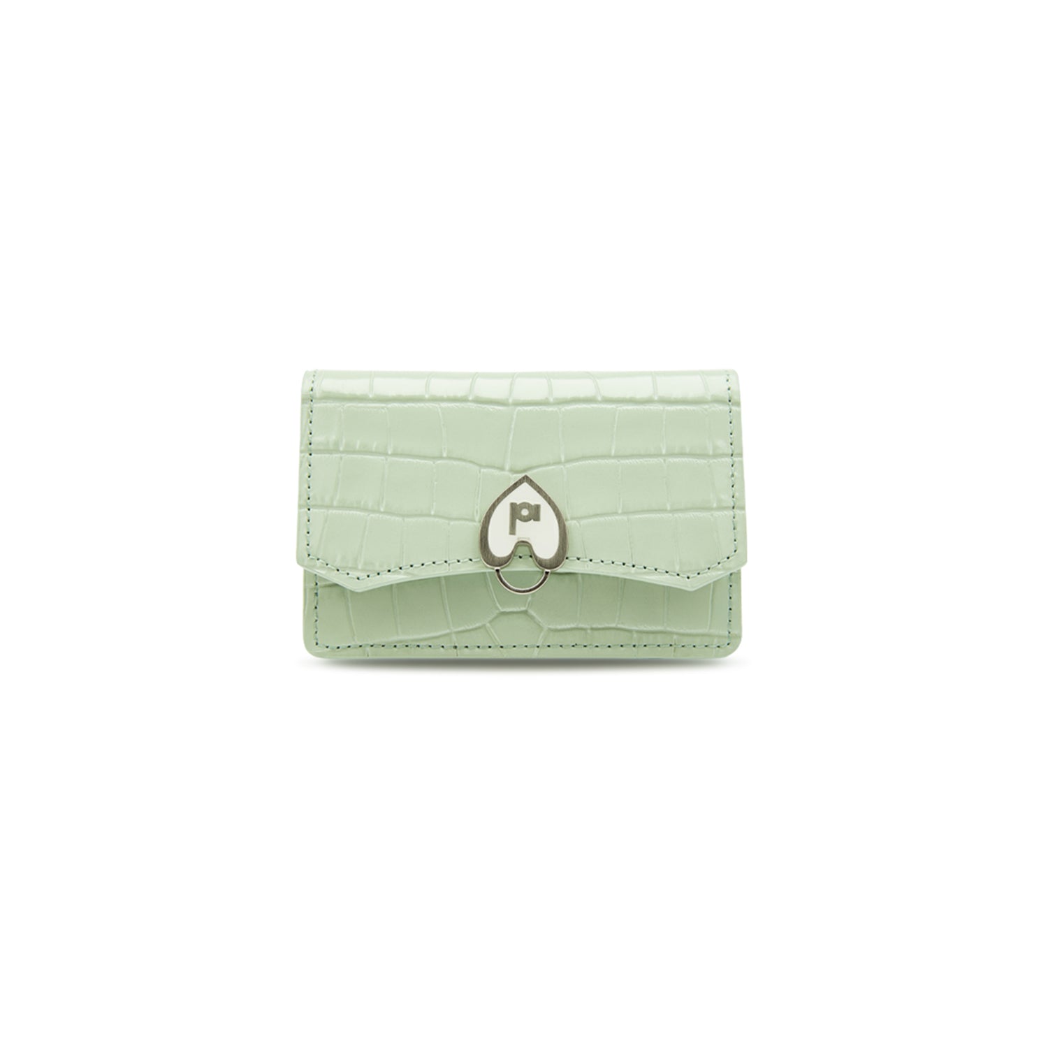 Comba Accordion Wallet Croco Fog Green