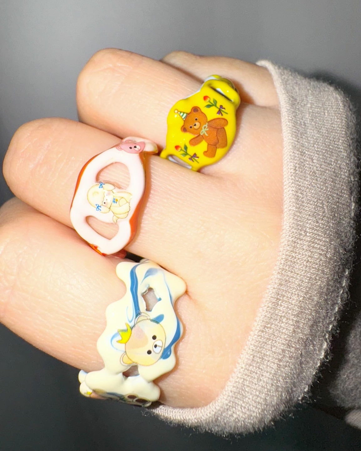 Kitsch bear milk ring (7type)