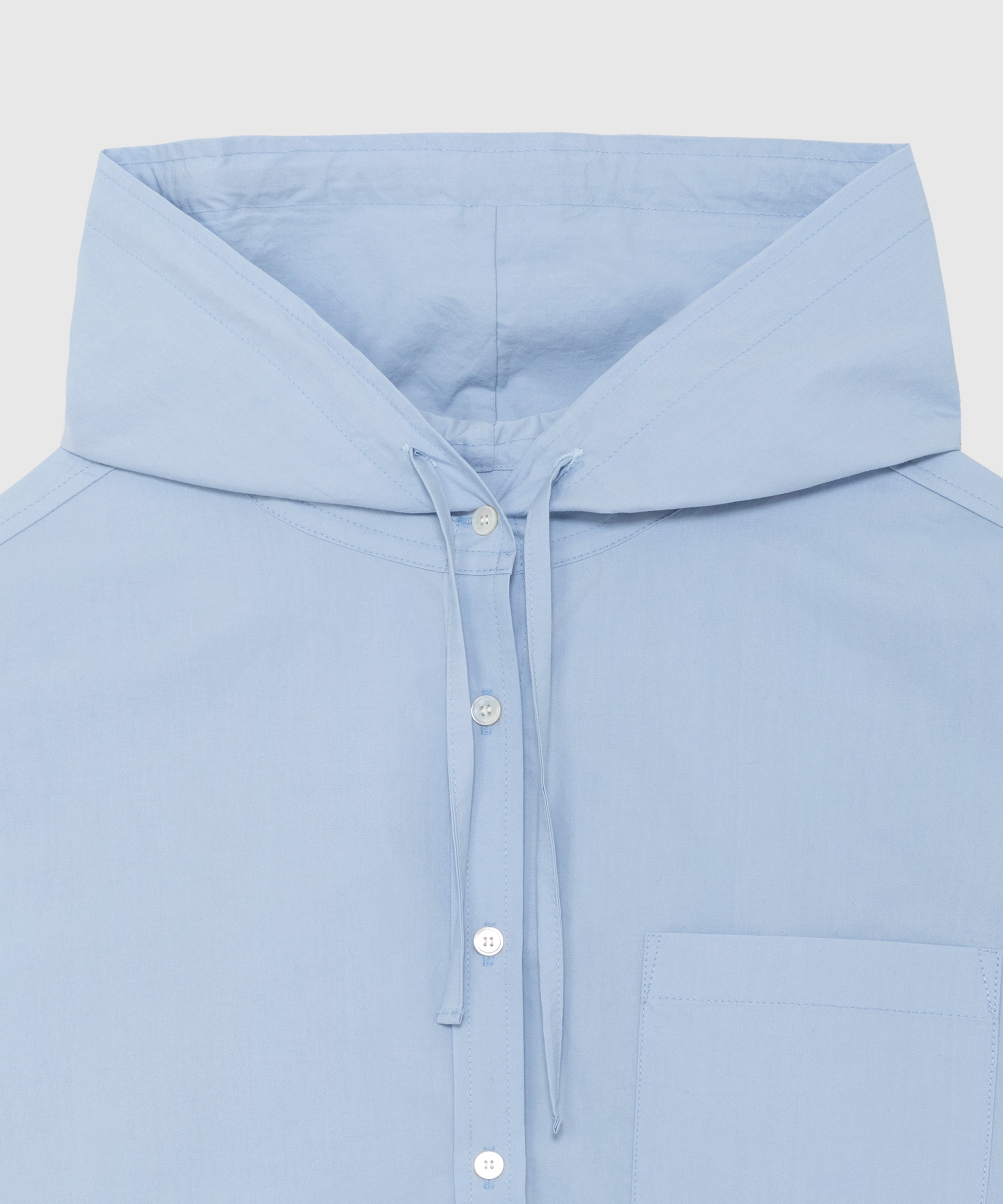 PASTEL HOODED SHIRT_Blue