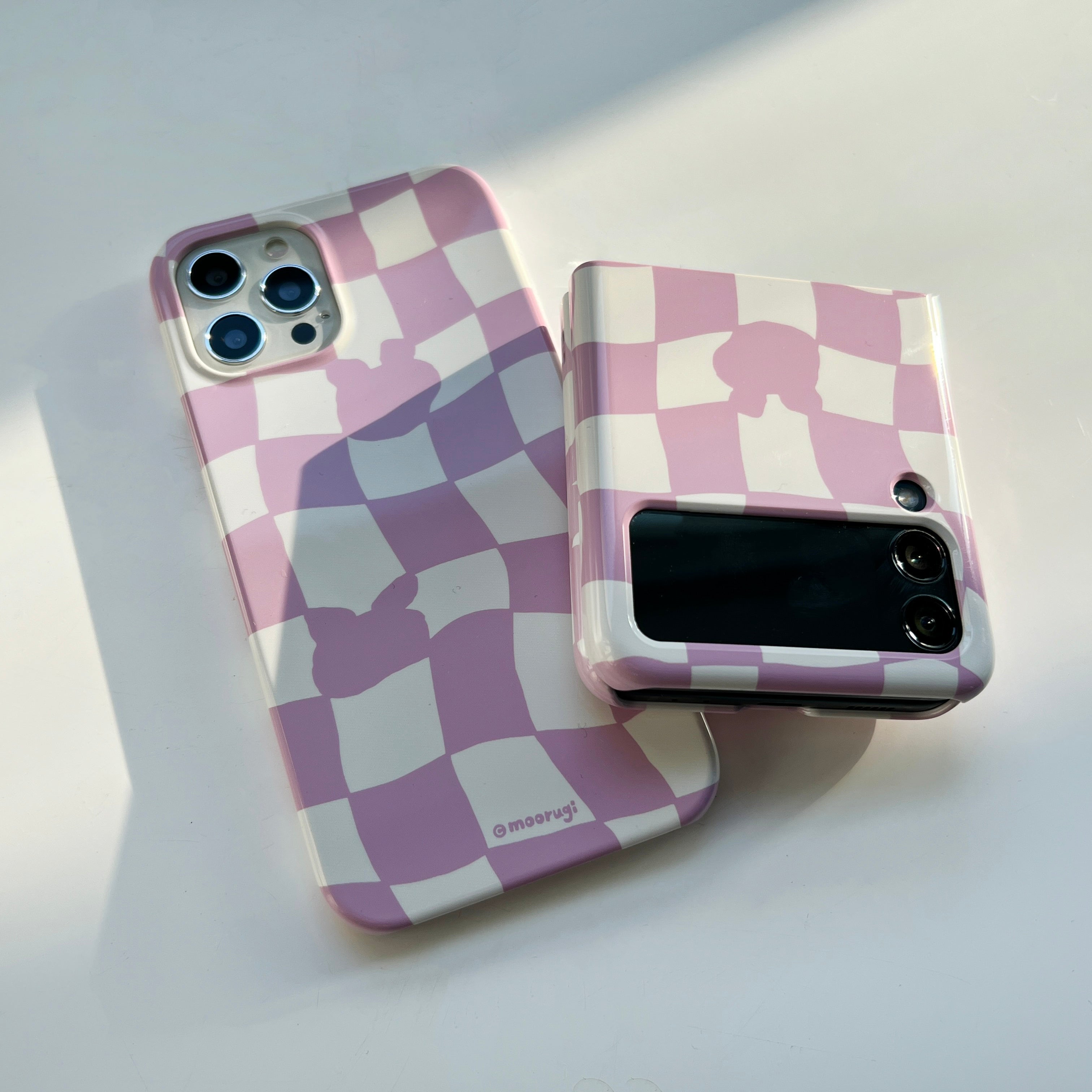 Checkerboard Pink Iphone Hard case