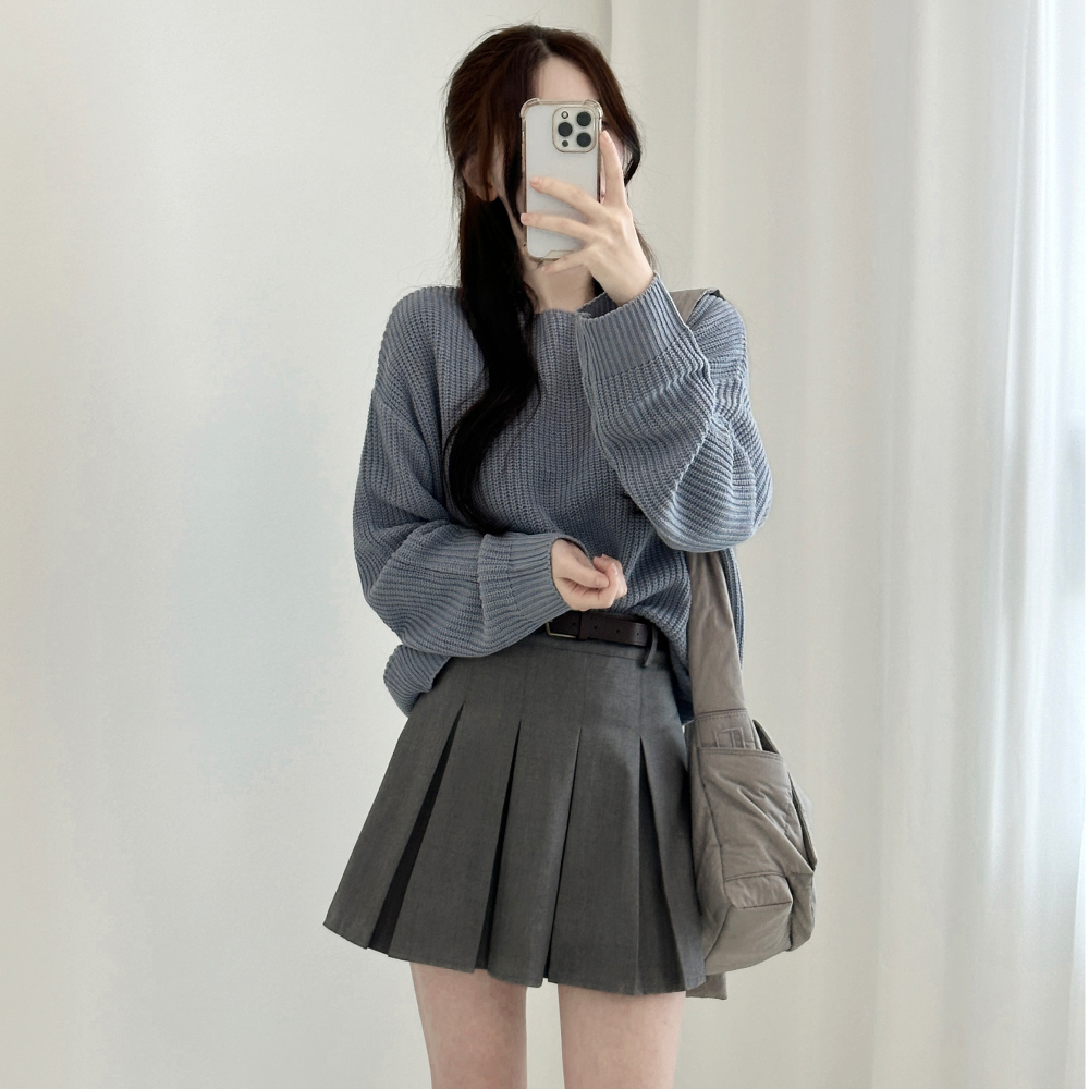 wrinkle mini skirt