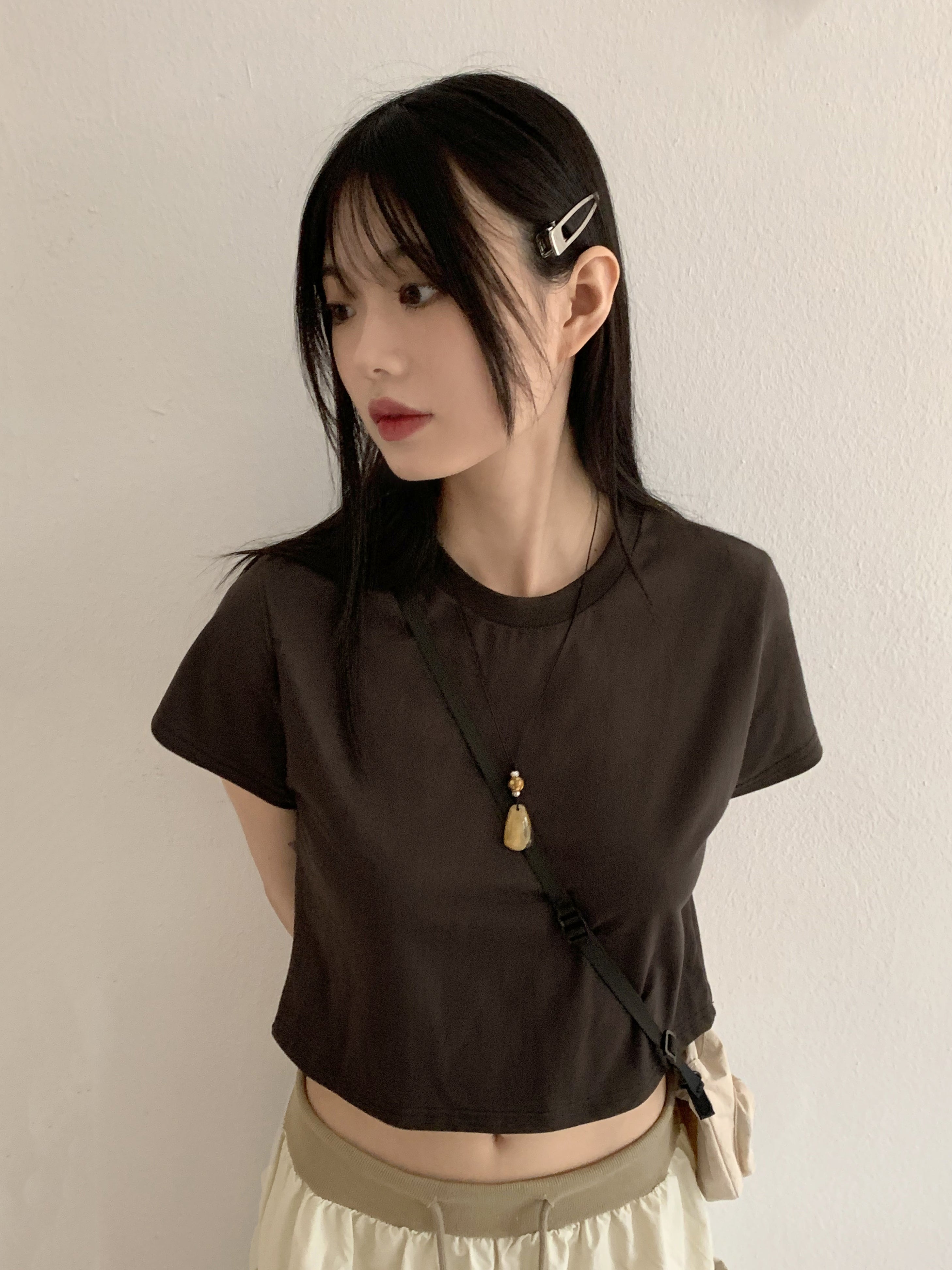 [MADE] Coollin Crop Basic Short Sleeve T-shirt