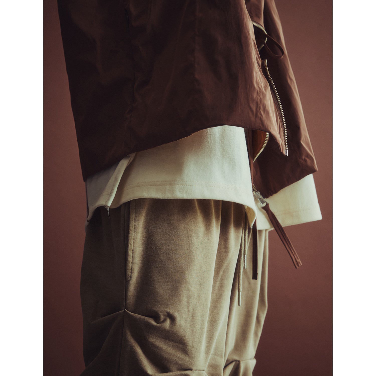 PIGMENT WASHED CREASE PANTS_CAMEL BROWN