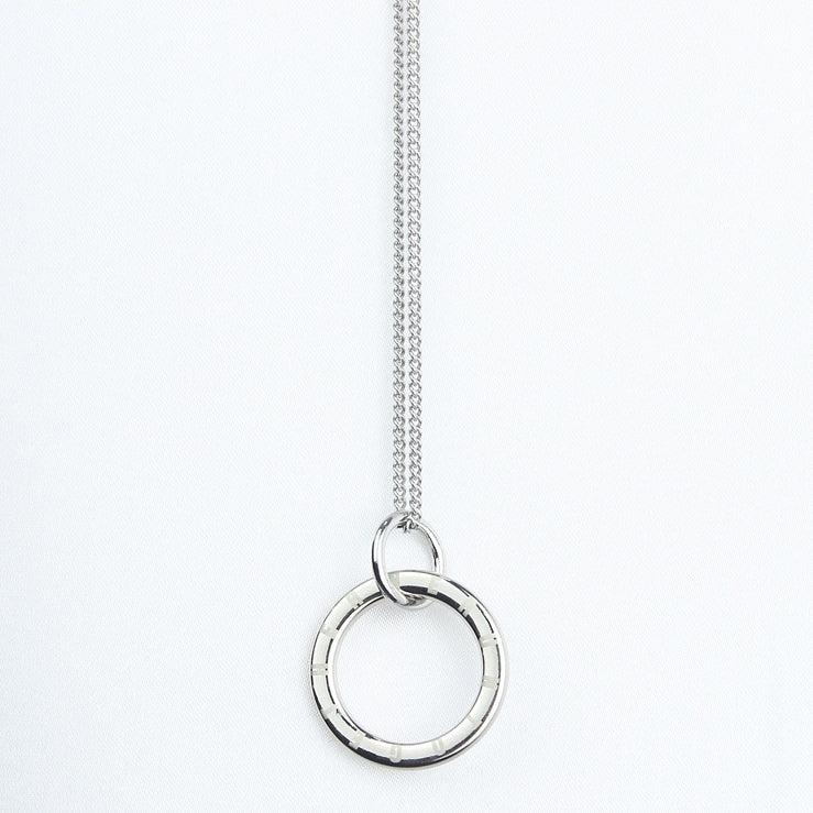 ring slogan chain necklace