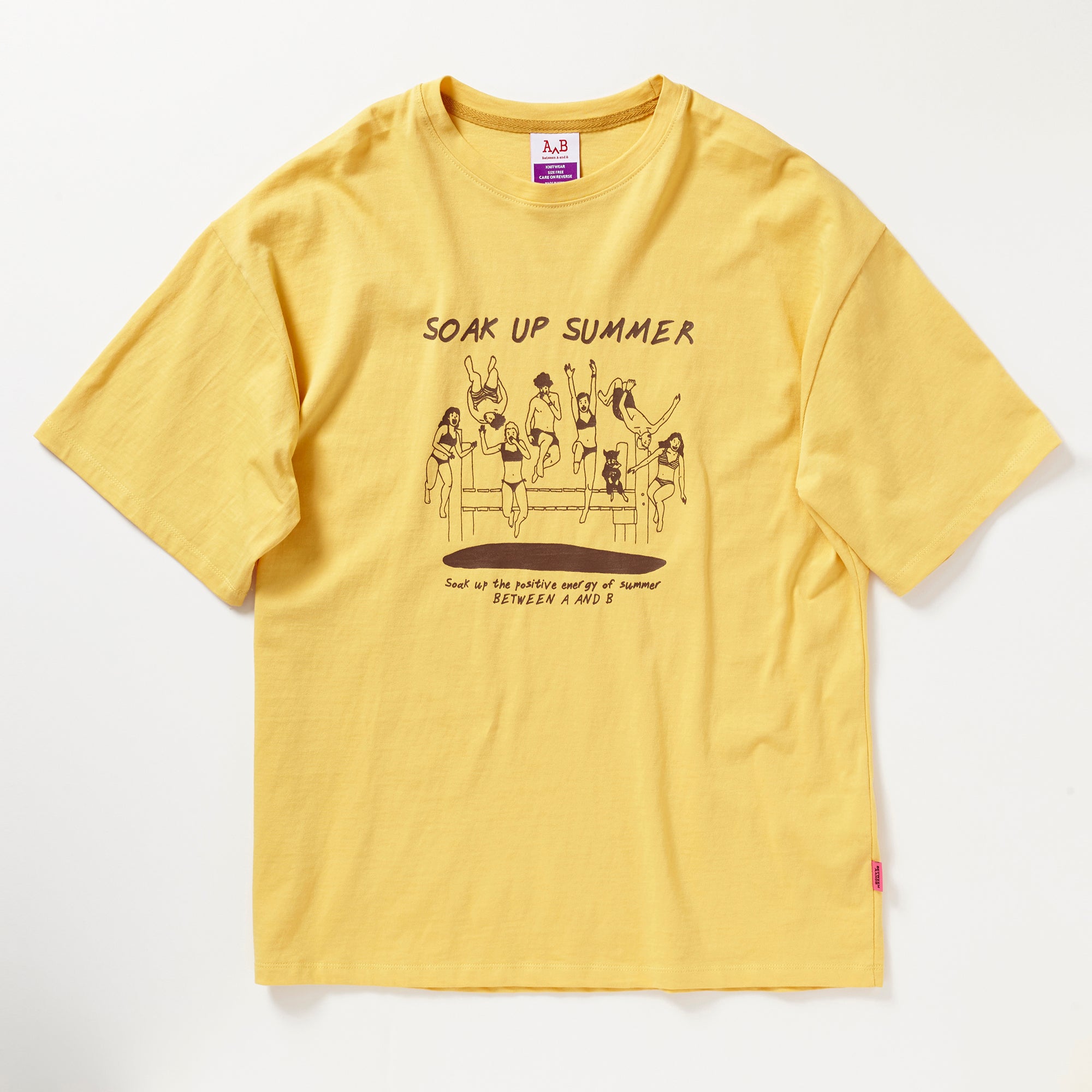 DIVING PRINT OVERFIT T-SHIRT _ YELLOW