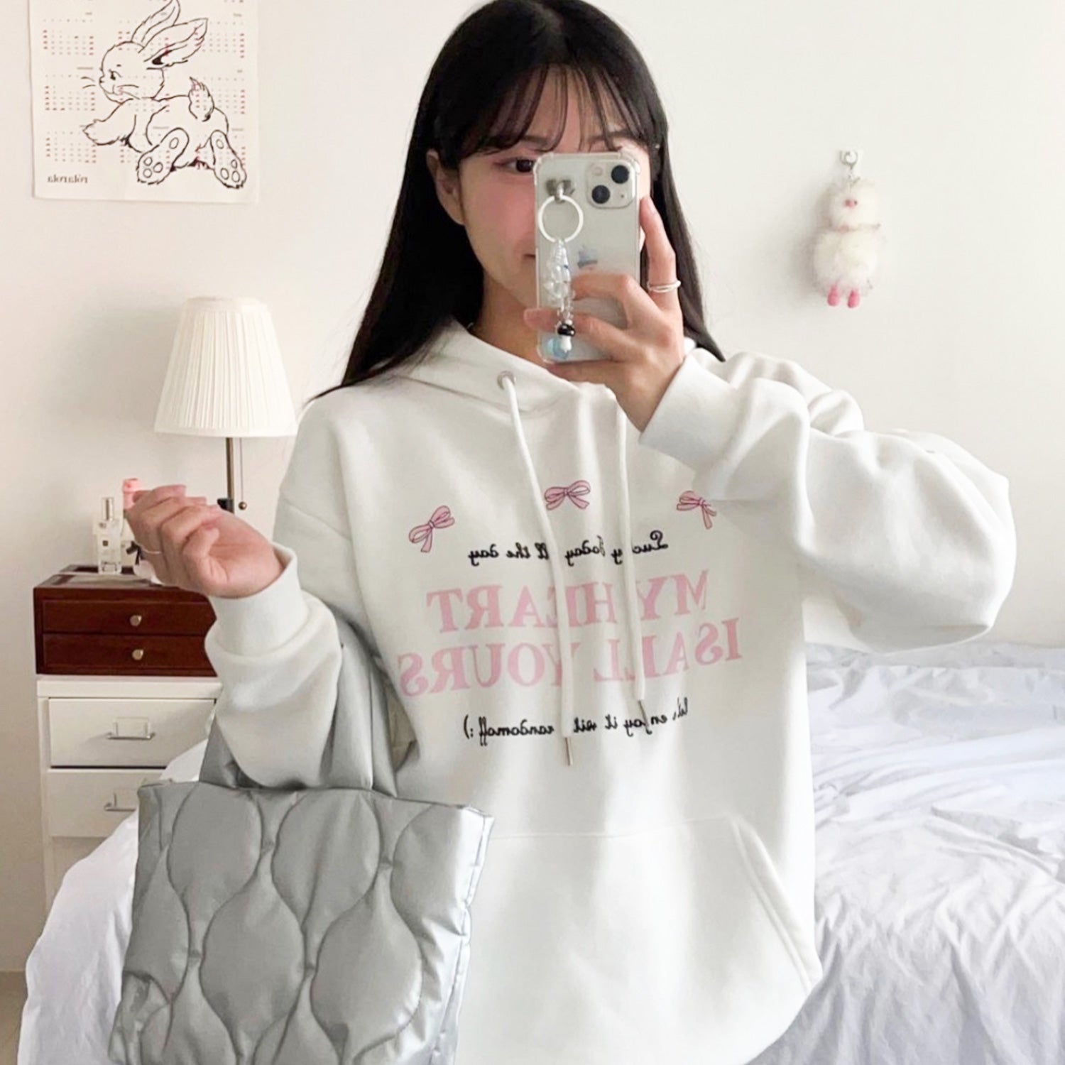 MY HEART RIBBON HOODIE