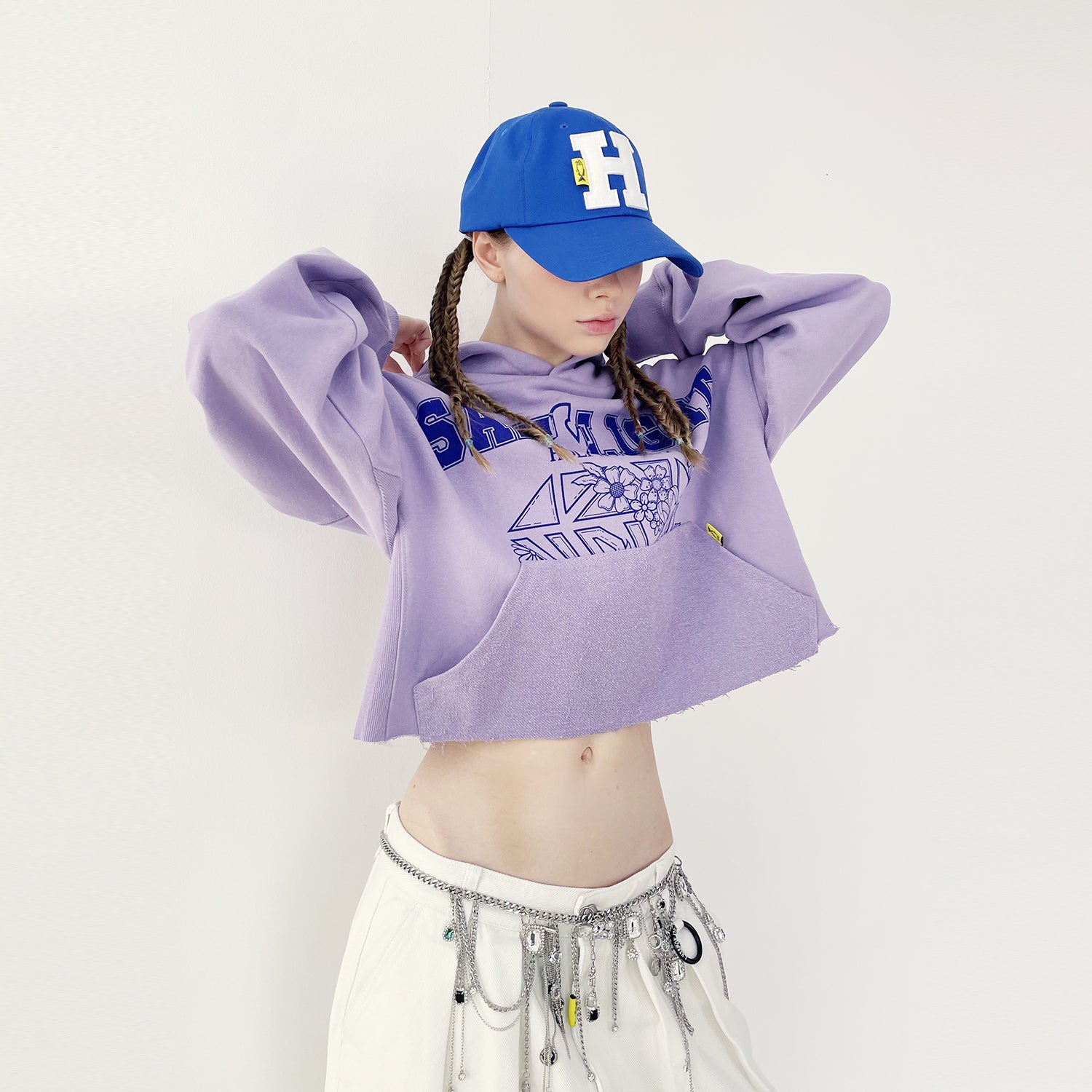 SALT & LIGHT CROPPED HOODIE_PURPLE