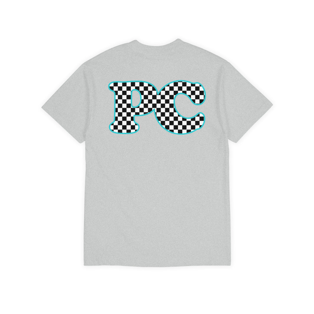 Checkered Tee - Misty Grey