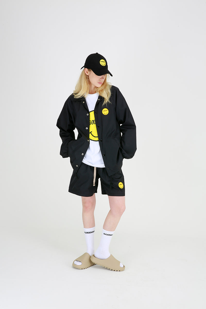 SMILE COACH JACKET (BLACK)