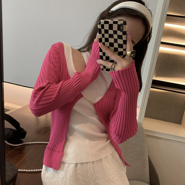 open color cardigan