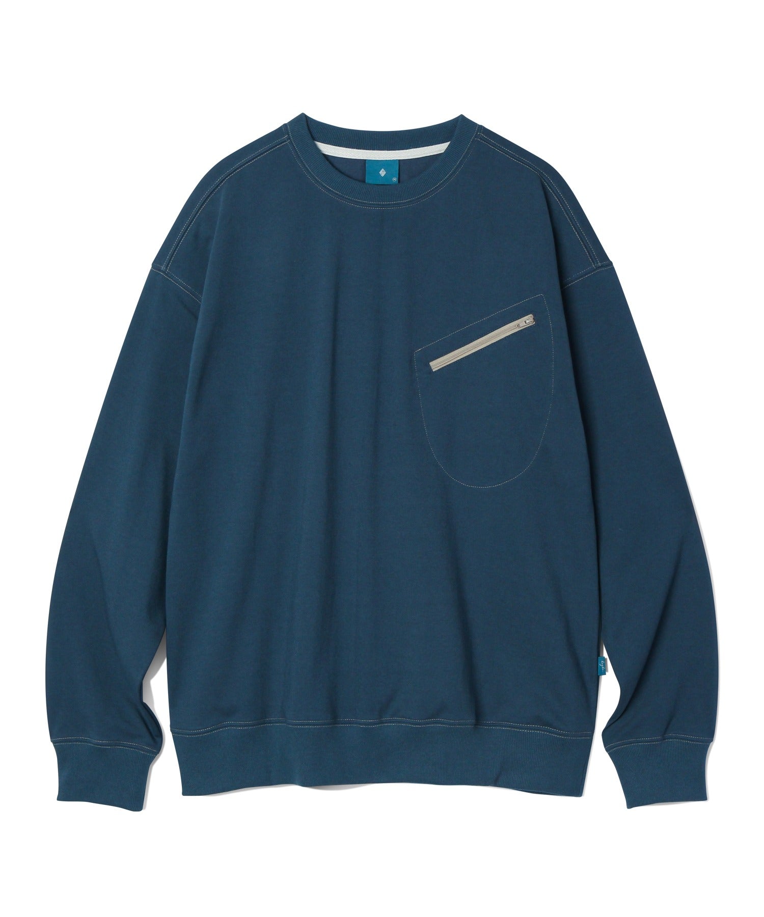 Pocket Zip-up Sweatshirt T63 Dark Teal Blue