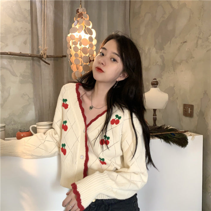 cherry cardigan