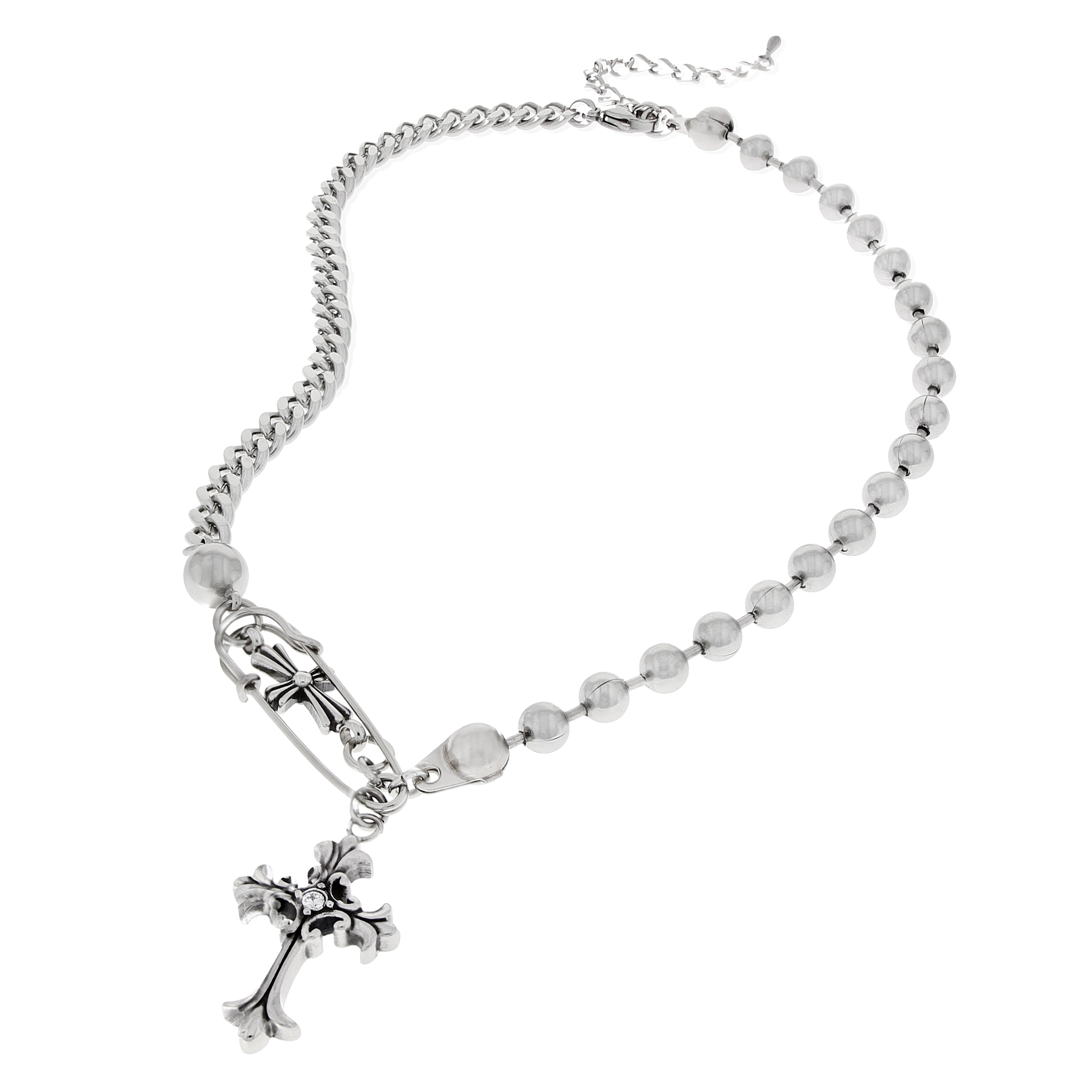 2-Chain Mix and Match Cross Necklace