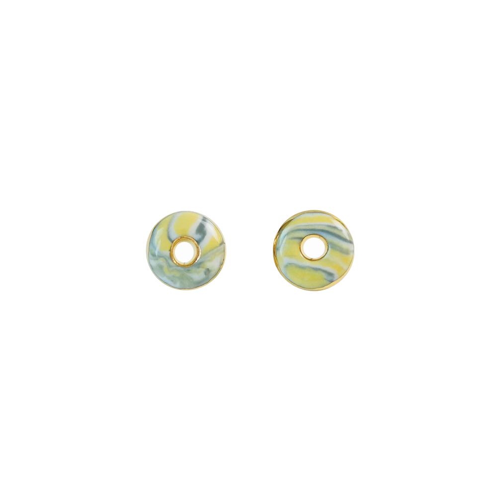 2021 Pantone Doughnut Marbling earring (YG)