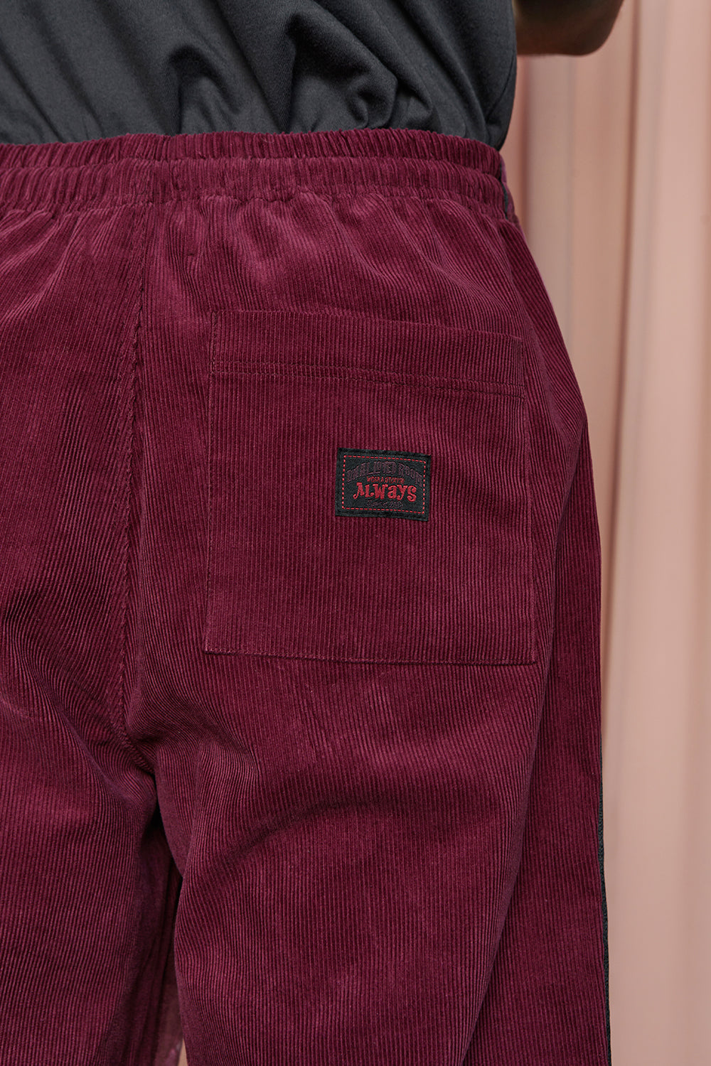 VELOUR CORDUROY PANTS / BURGUNDY