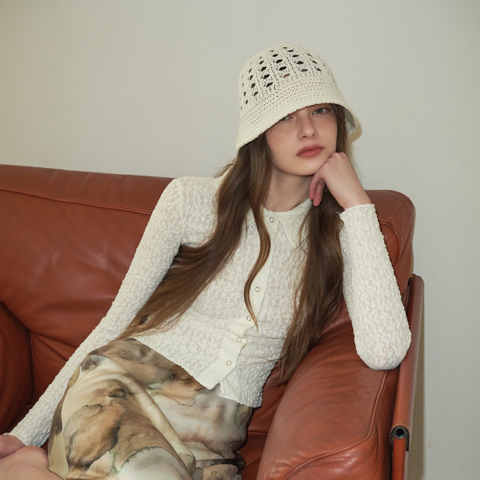 FLYNN bucket hat_ivory