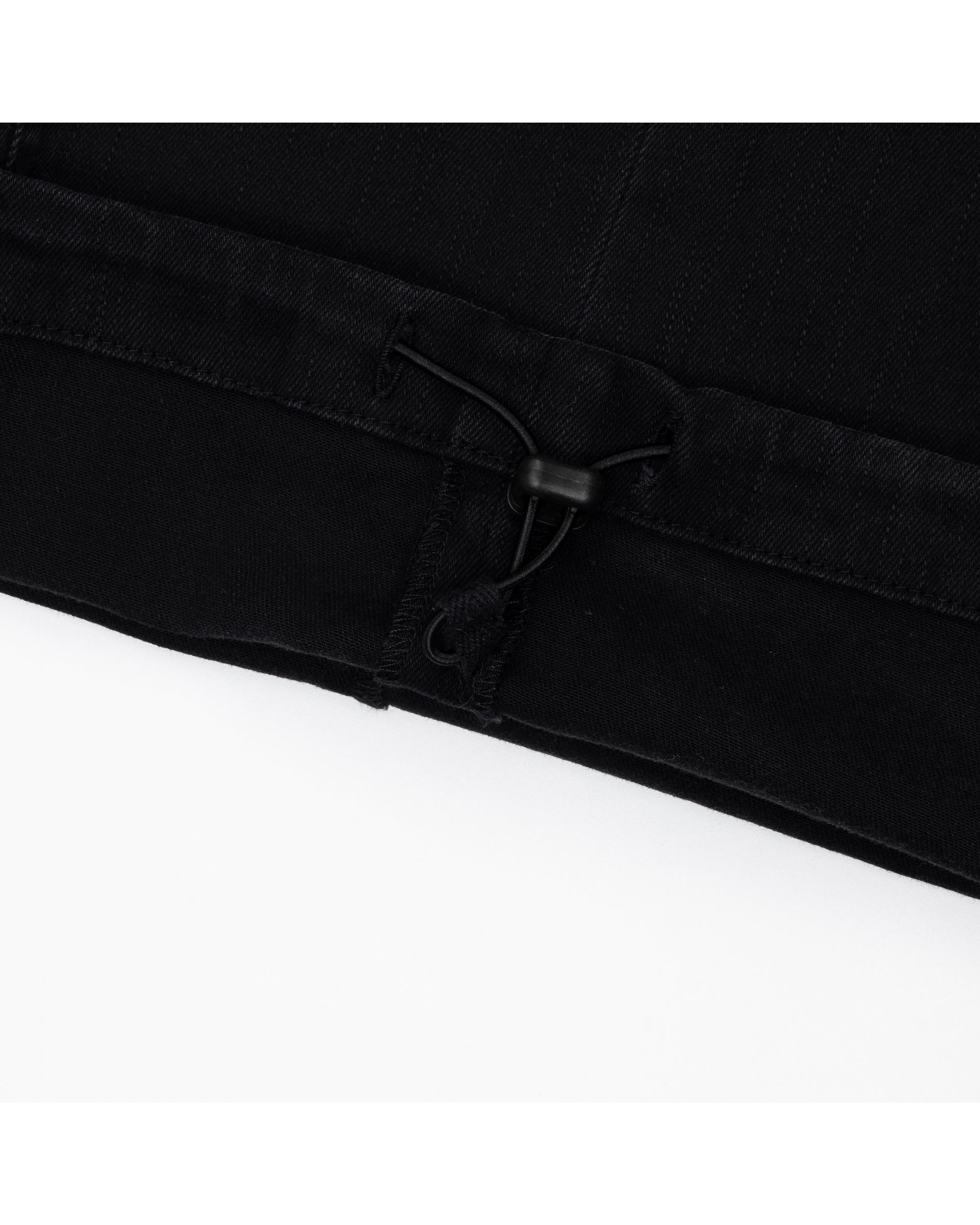 Washed Semi Wide Cargo Pants (Black)