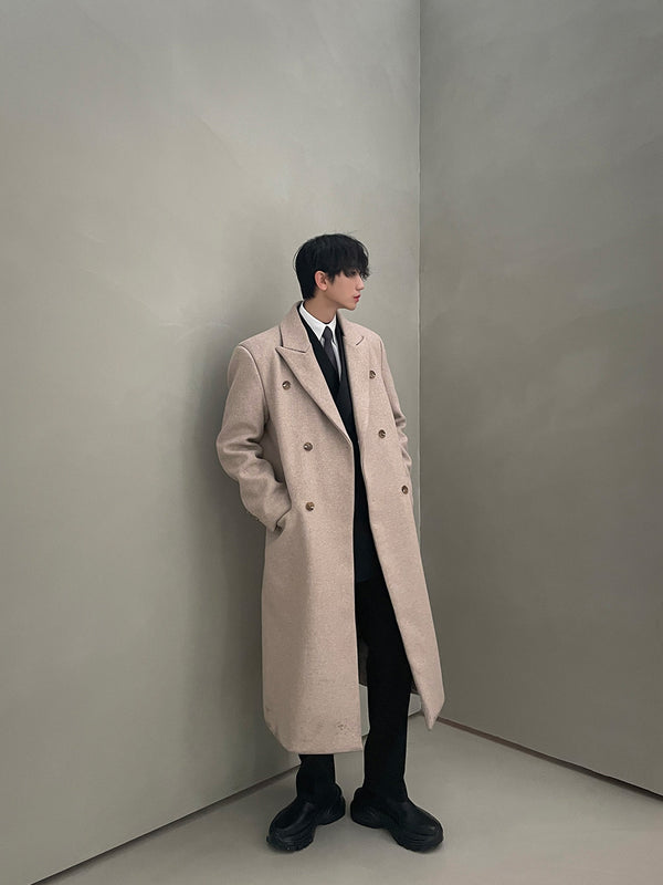 ASCLO Big Collar Belt Coat gray エジュクロ-