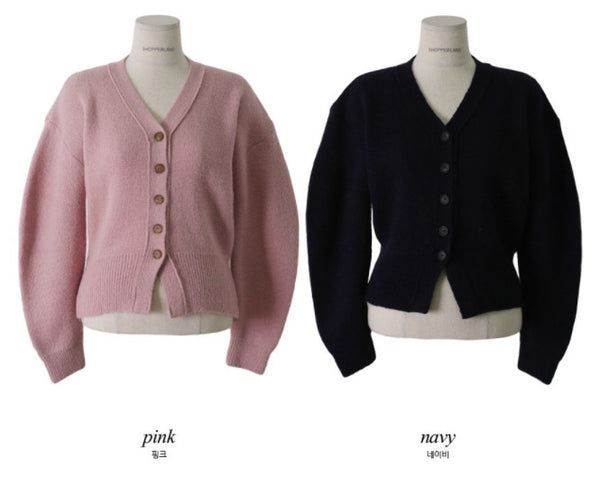 Alpaca Wool Knit Cardigan (4color)