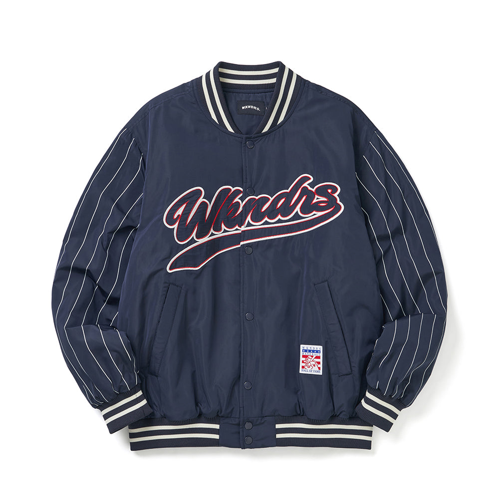 BASEBALL SCRIPT JACKET (NAVY)