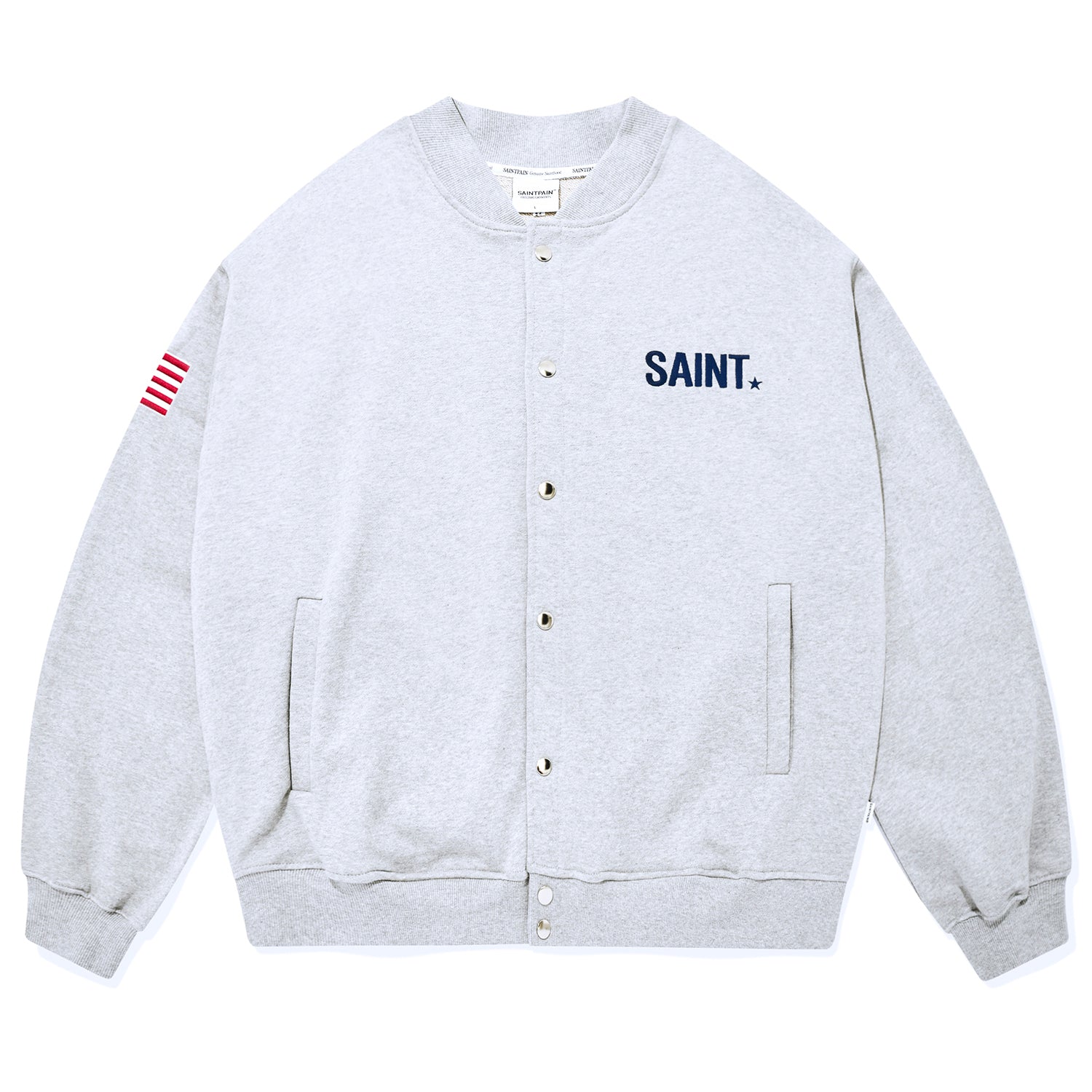 SP COTTON STADIUM JACKET-ASH MELANGE