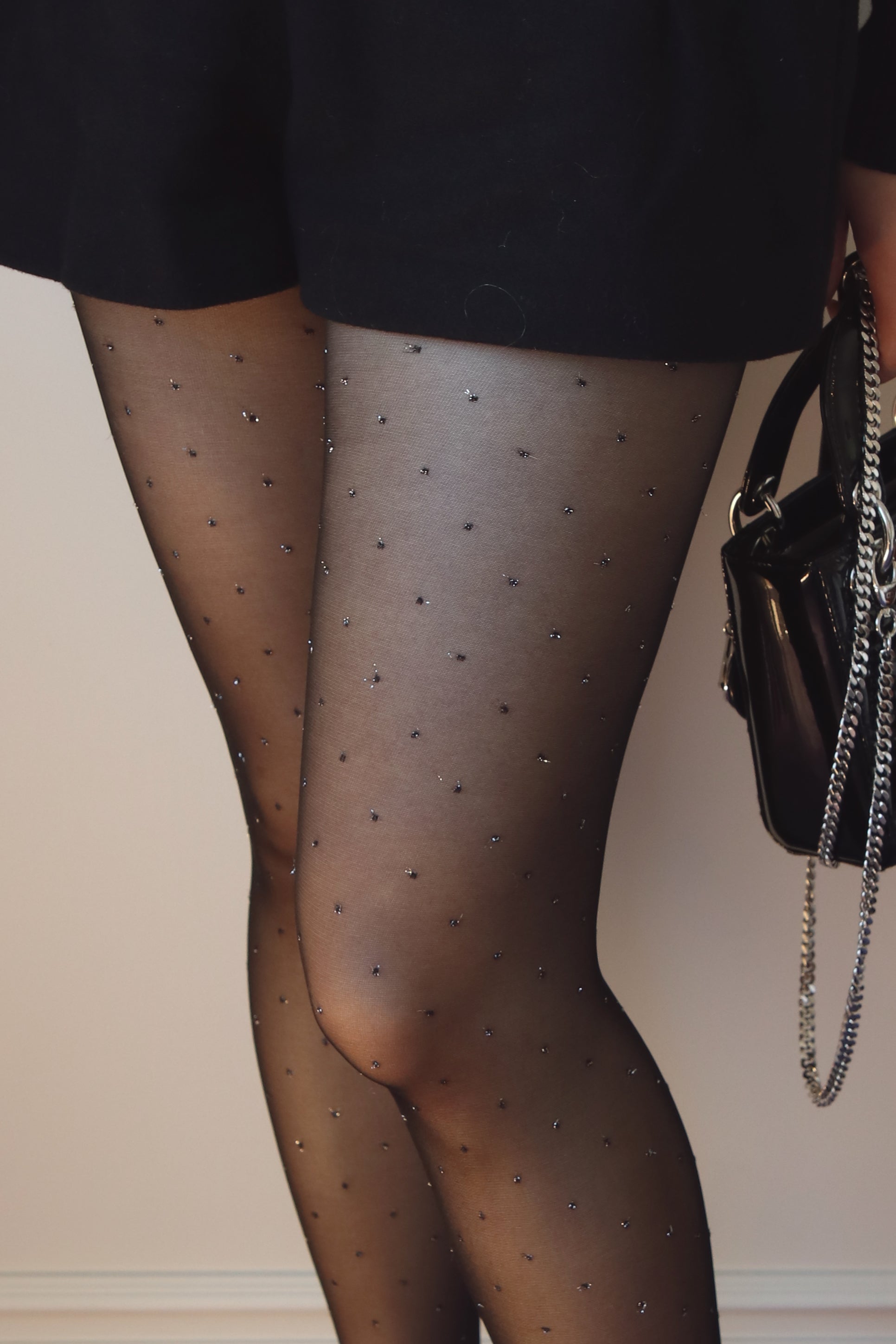 glitter dot tights 20D