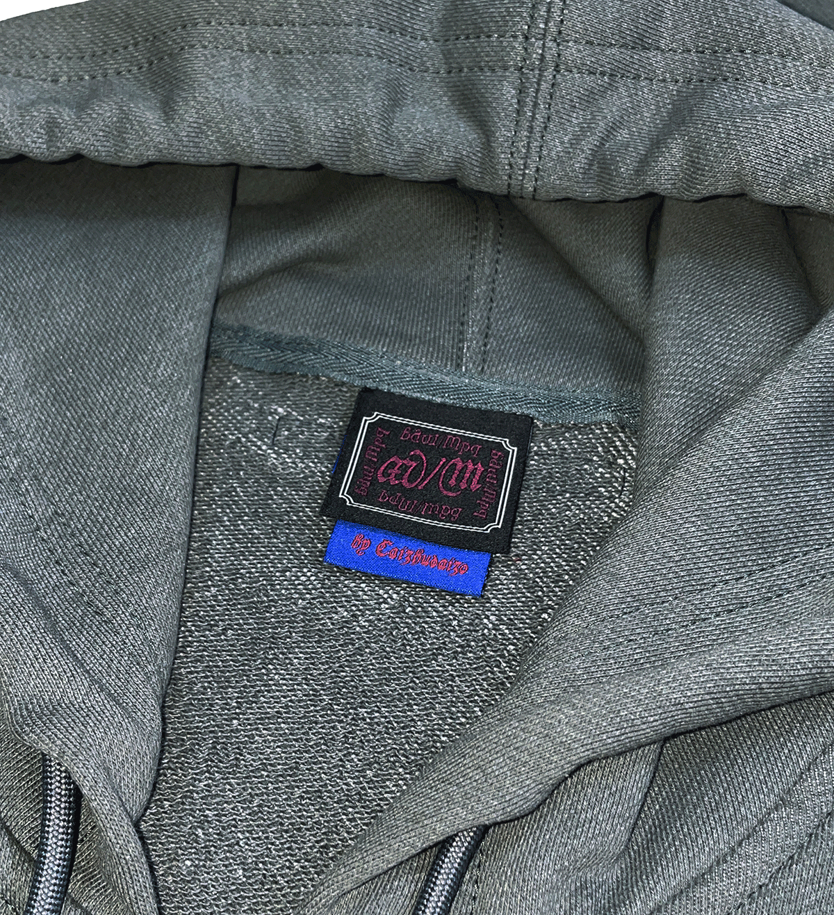 THE FOUNDATION zip-up hoodie(Khaki grey)