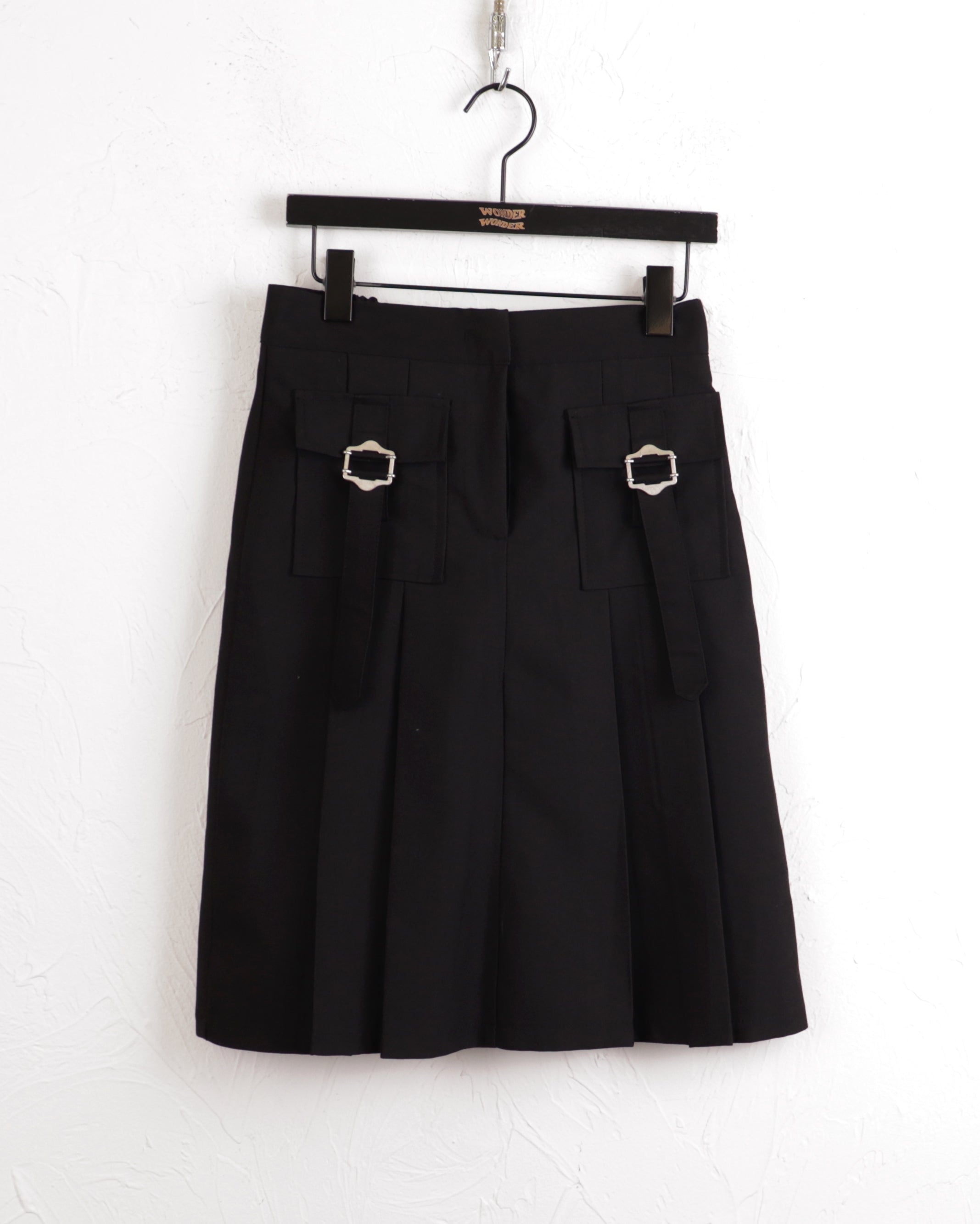 Badin Bijo Pocket Pleated Cotton Midi Skirt