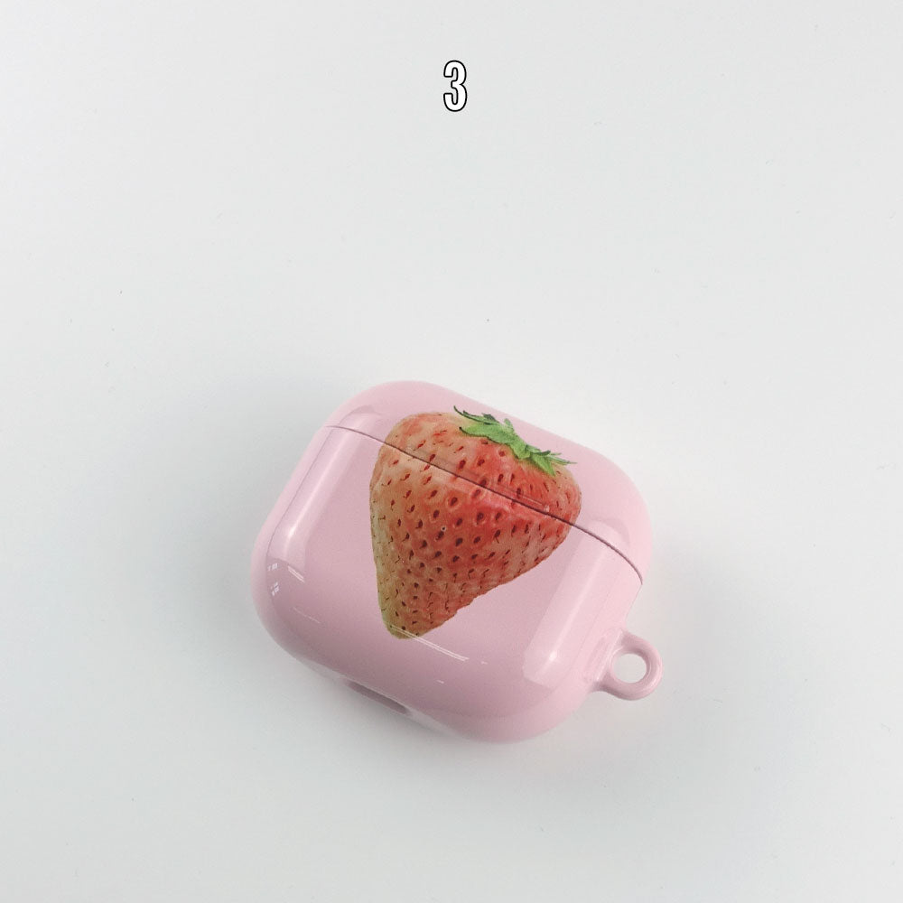 Pink Strawberry Airpod Case