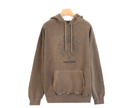 Flower pigment over fit a hoodie_3color