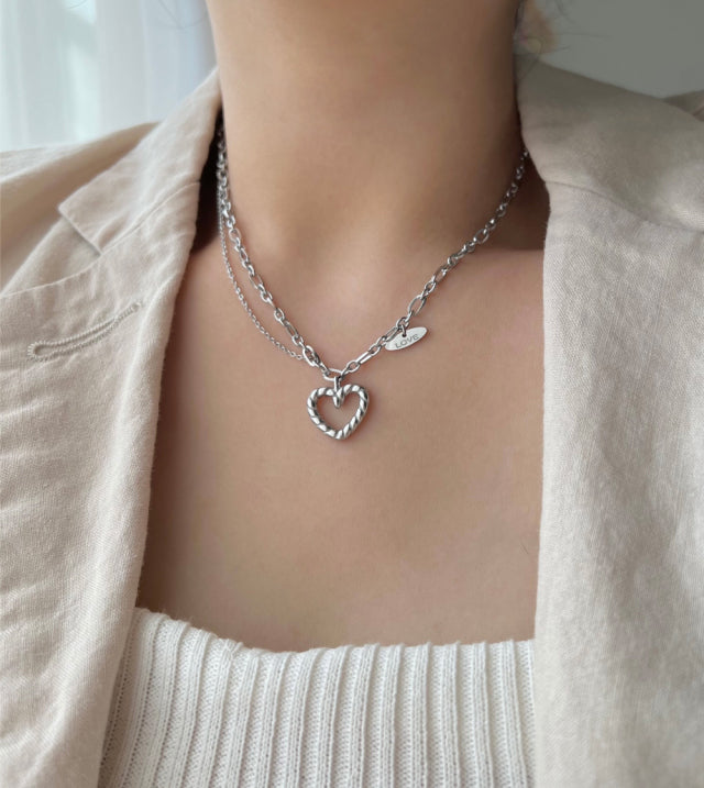 havo Bold, two-line chain, kitsch, hip, heart necklace